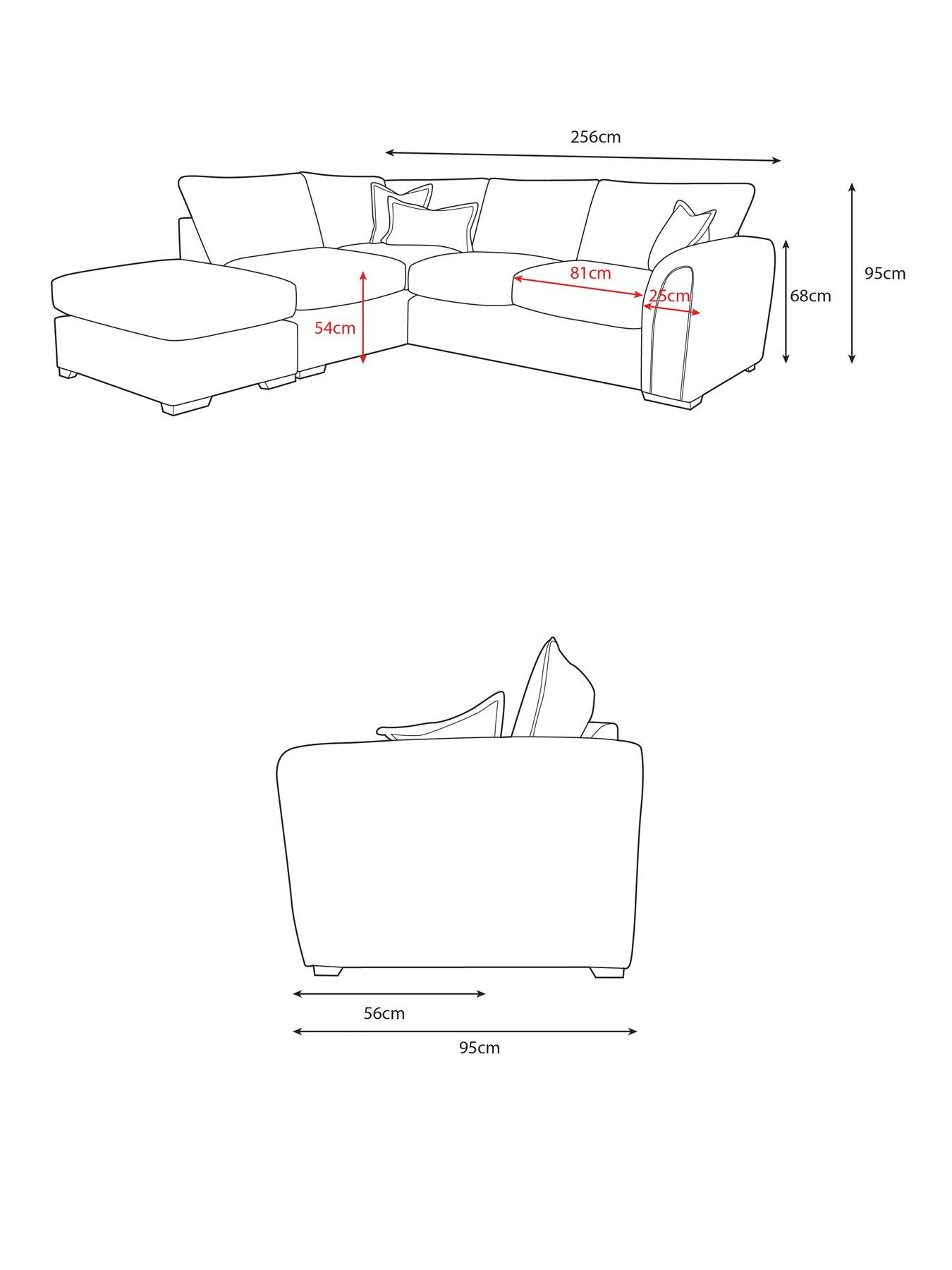 Image 7 of 7 of Very Home Layla Fabric Left Hand Corner Chaise with Footstool&nbsp;- Made to Order in the UK