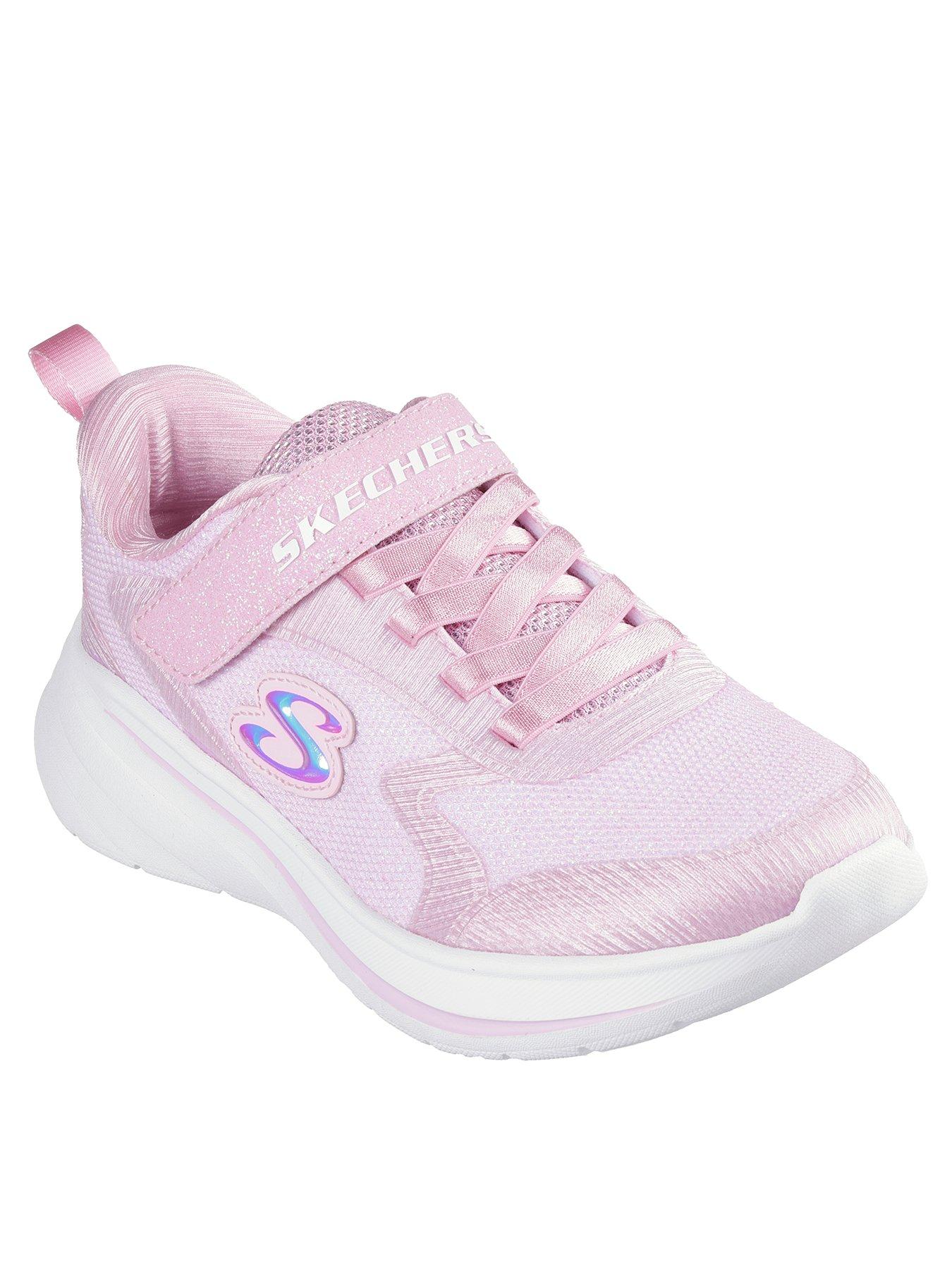 skechers-girls-wave-92-sparkle-mesh-trainerstillFront