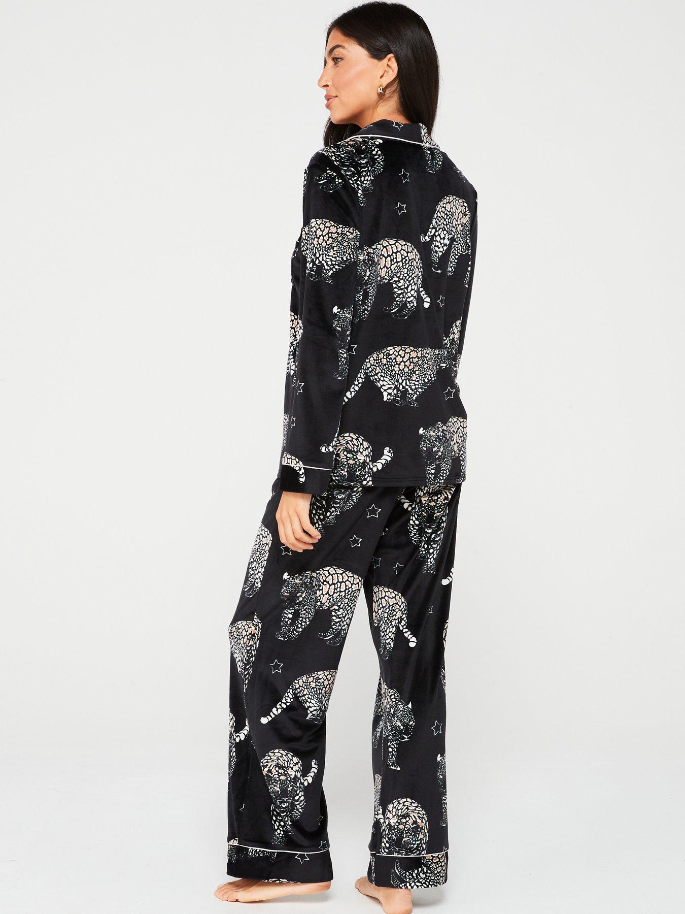 v-by-very-fleece-animal-print-revere-pj-setstillFront