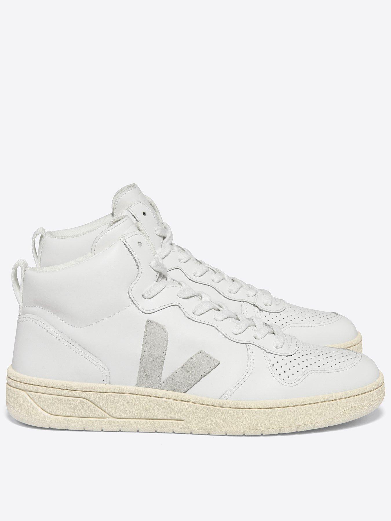 Image 1 of 3 of Veja Women's V-15 Hi Trainers - White