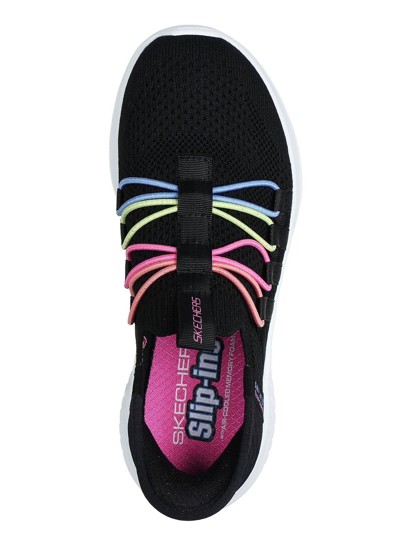 skechers-girls-ultra-flex-30-slip-ins-trainer-blackoutfit