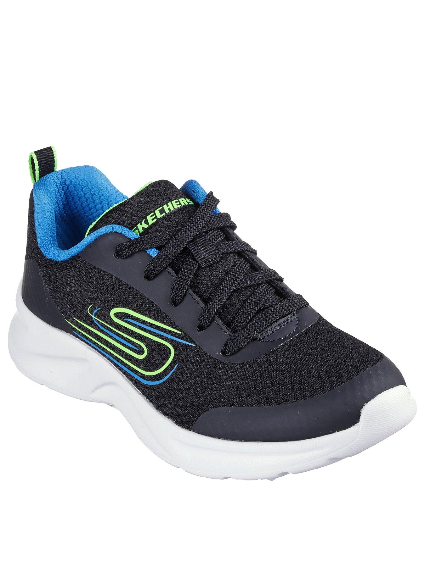 skechers-dynamatic-lace-up-trainer-blackstillFront