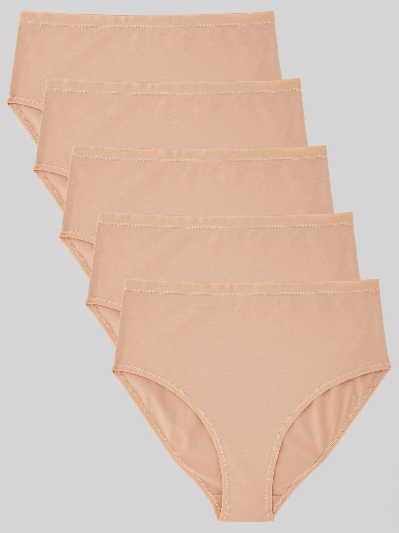 everyday-5pk-plain-cotton-full-high-waisted-briefs