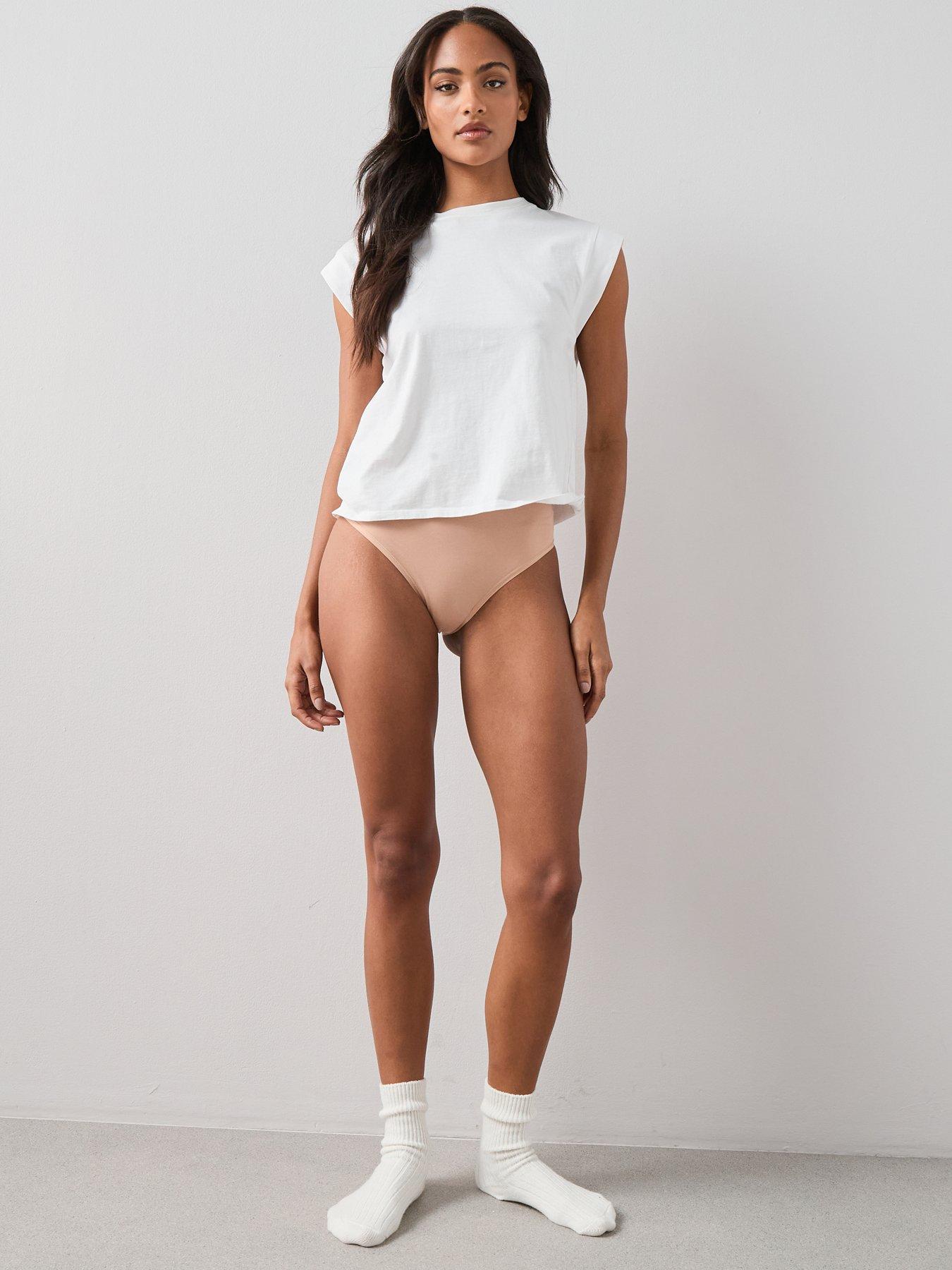 Image 4 of 6 of The Very Collection 5pk Plain Cotton Full High Waisted Briefs