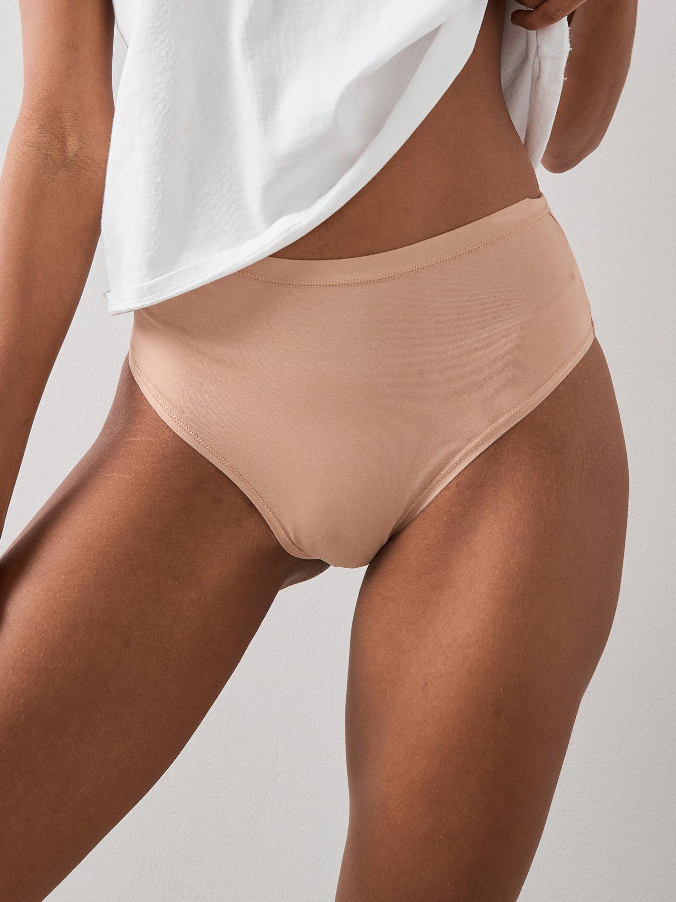 Image 5 of 6 of The Very Collection 5pk Plain Cotton Full High Waisted Briefs