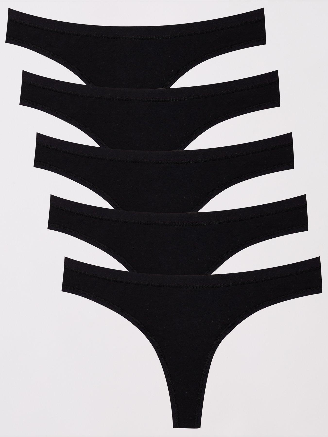 Everyday 5pk Plain Cotton Thongs