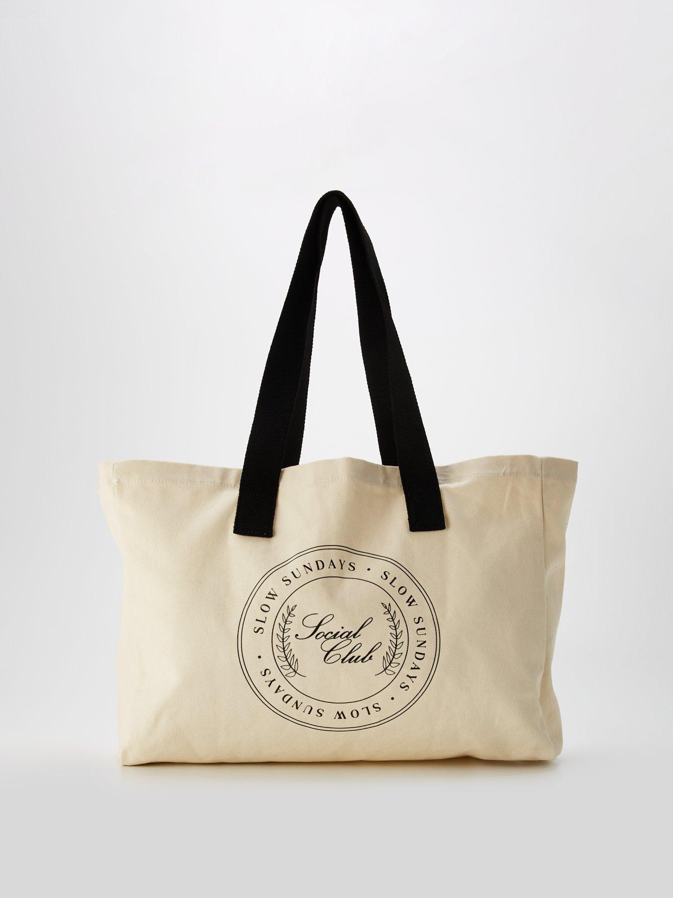 v-by-very-printed-slogan-canvas-tote-bagstillFront