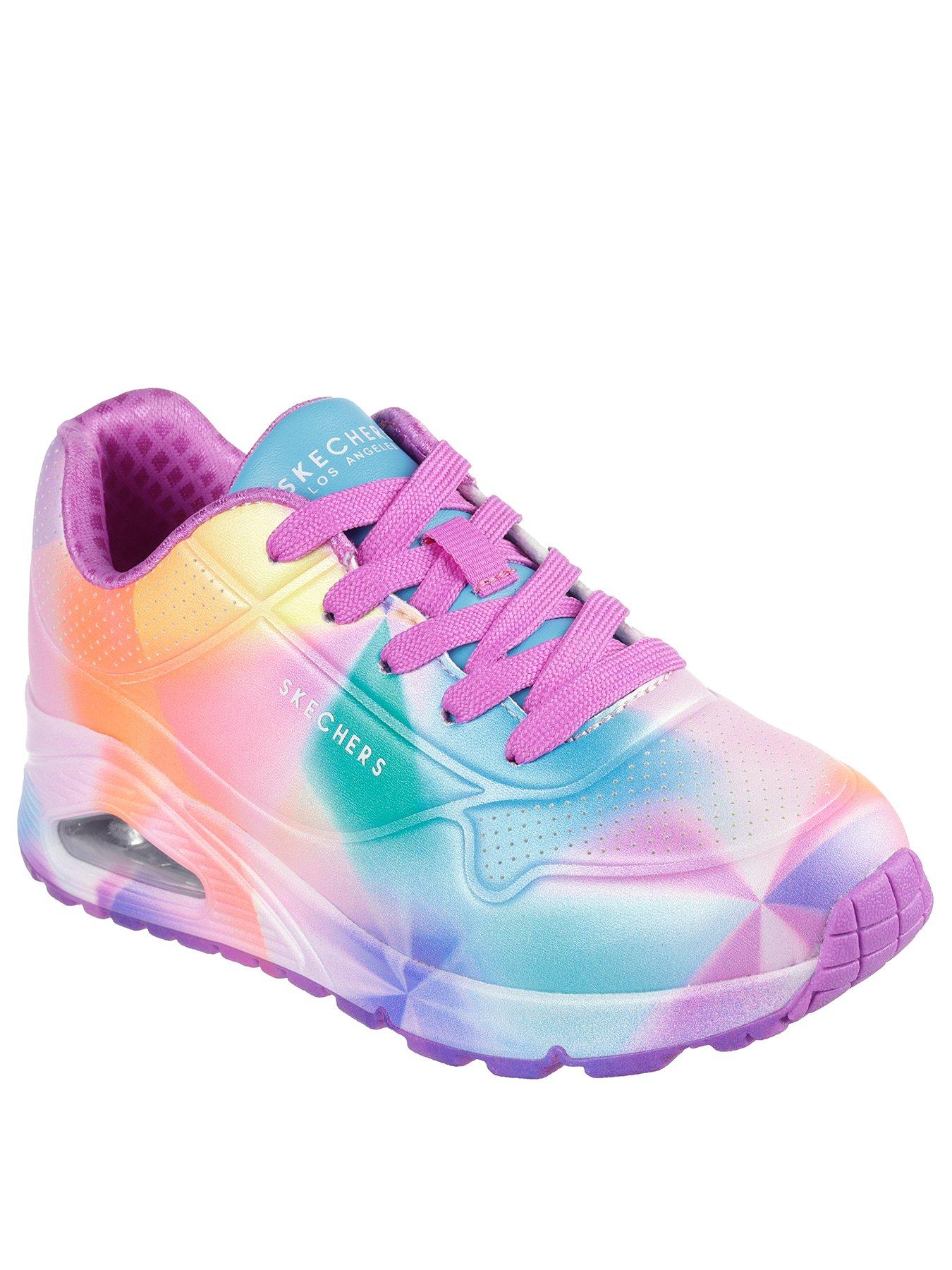 skechers-girls-uno-gen1-kaleidoscope-print-lace-up-trainerstillFront