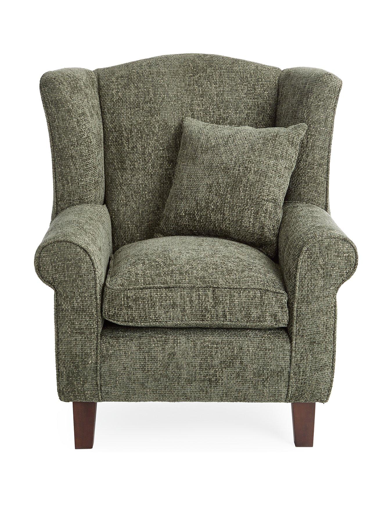 Image 2 of 7 of The Very Collection Denton Chunky Weave Fabric Wing&nbsp;Chair