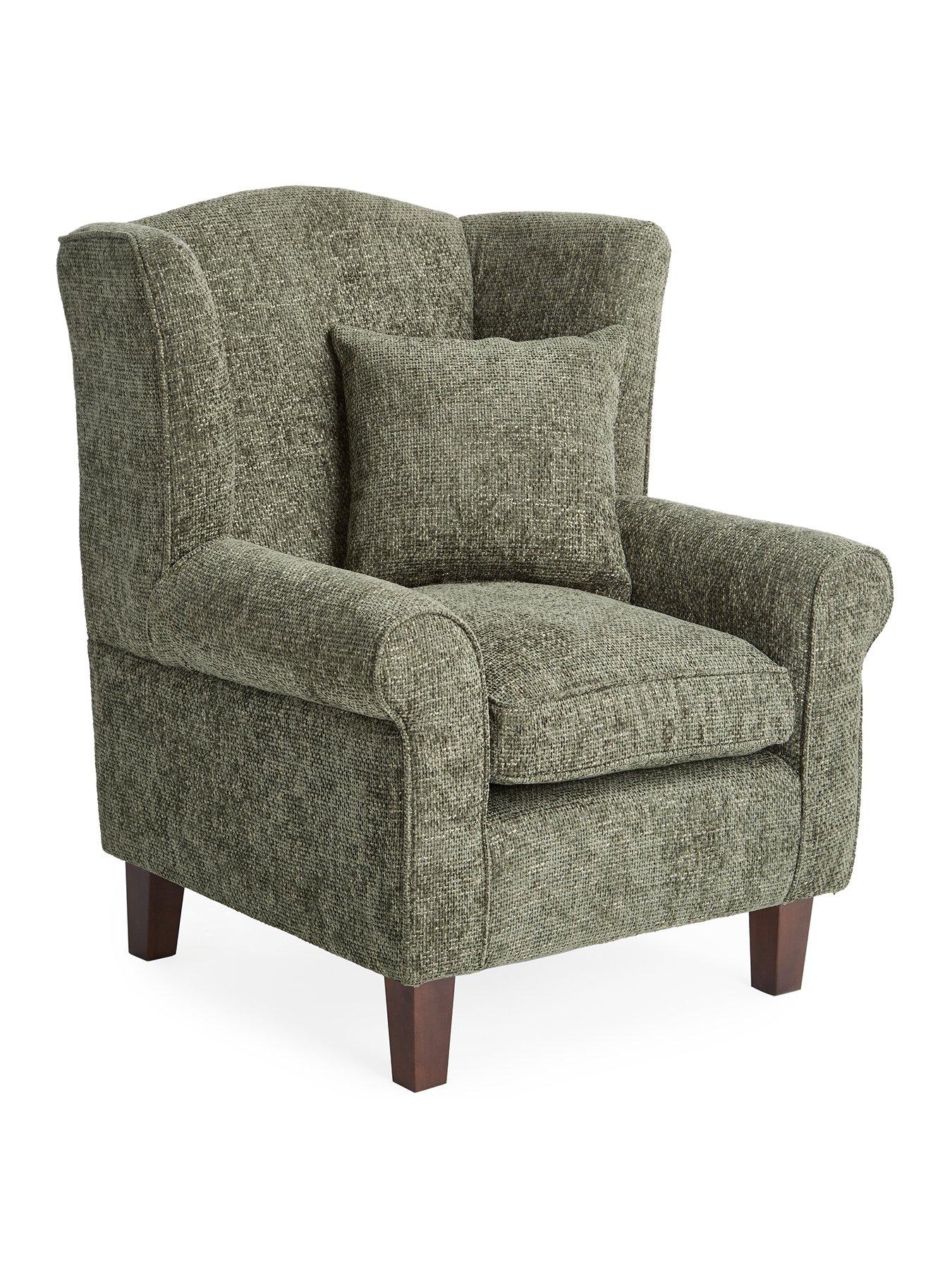 Image 3 of 7 of The Very Collection Denton Chunky Weave Fabric Wing&nbsp;Chair