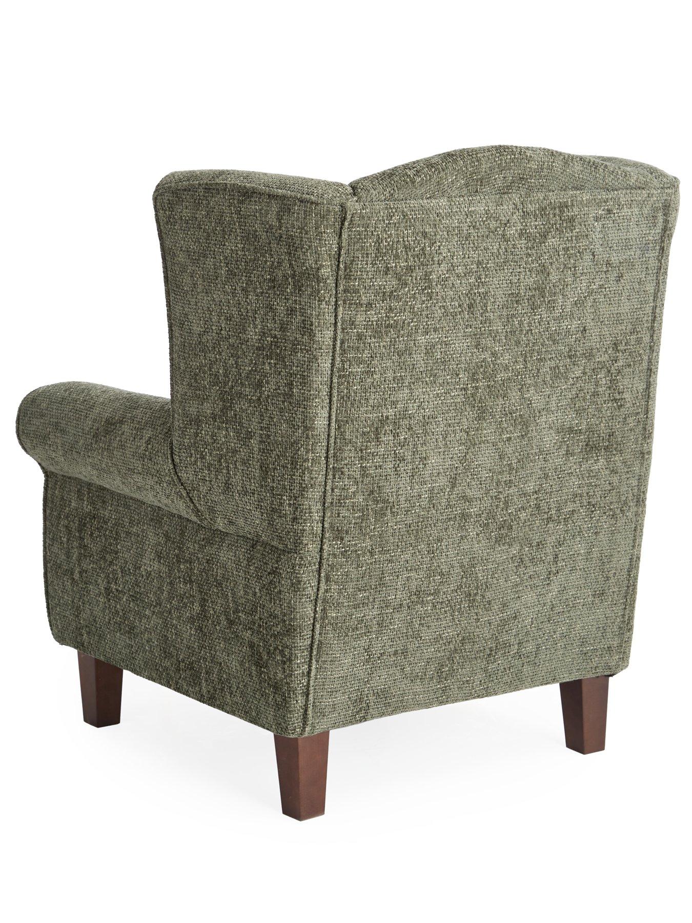 Image 6 of 7 of The Very Collection Denton Chunky Weave Fabric Wing&nbsp;Chair