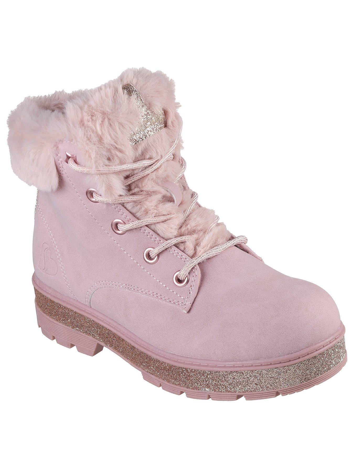 skechers-girls-street-glitz-cozy-combat-lace-up-ankle-bootstillFront