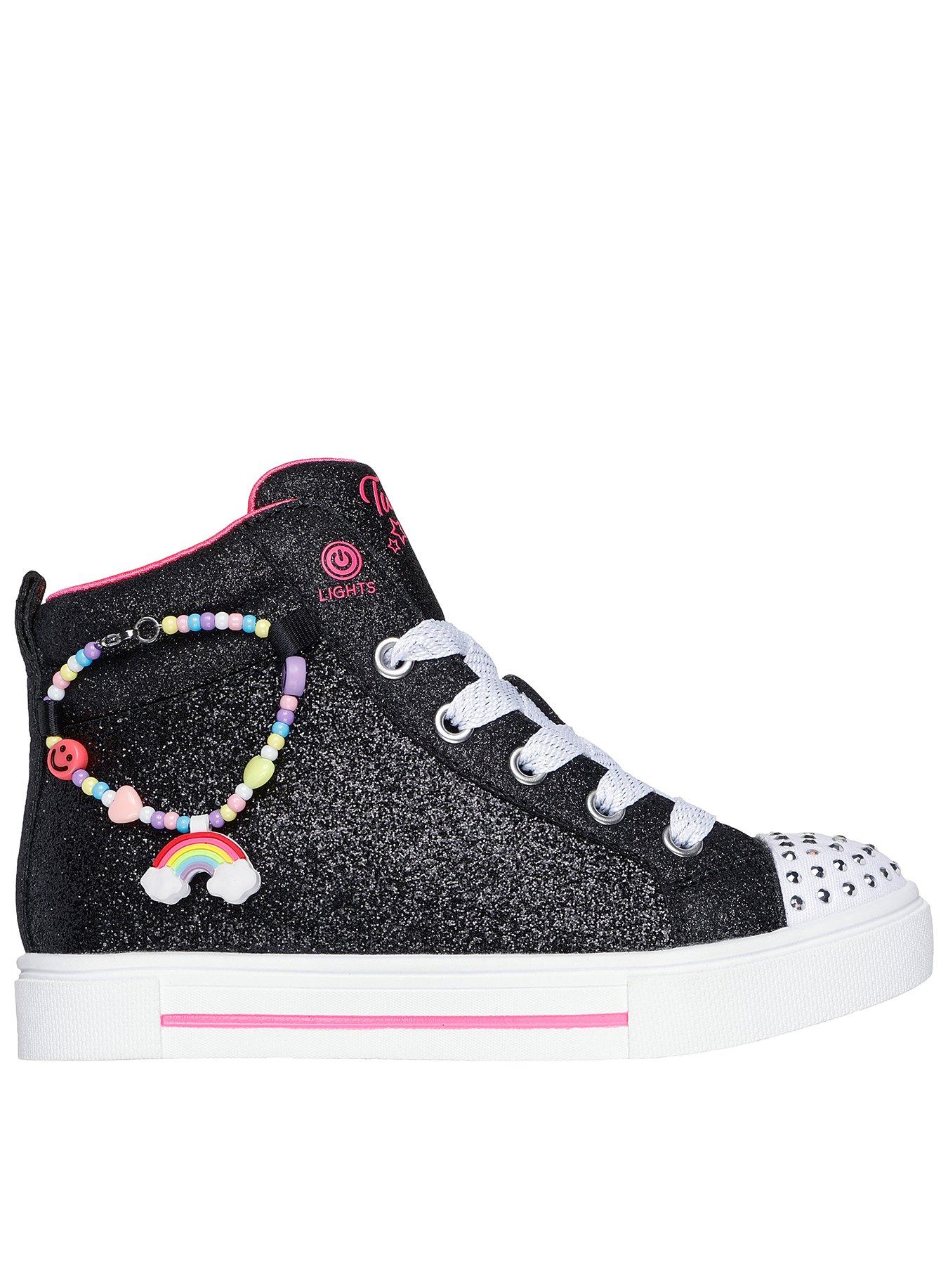 skechers-girls-twinkle-sparks-friendship-bracelet-high-top-trainer-black