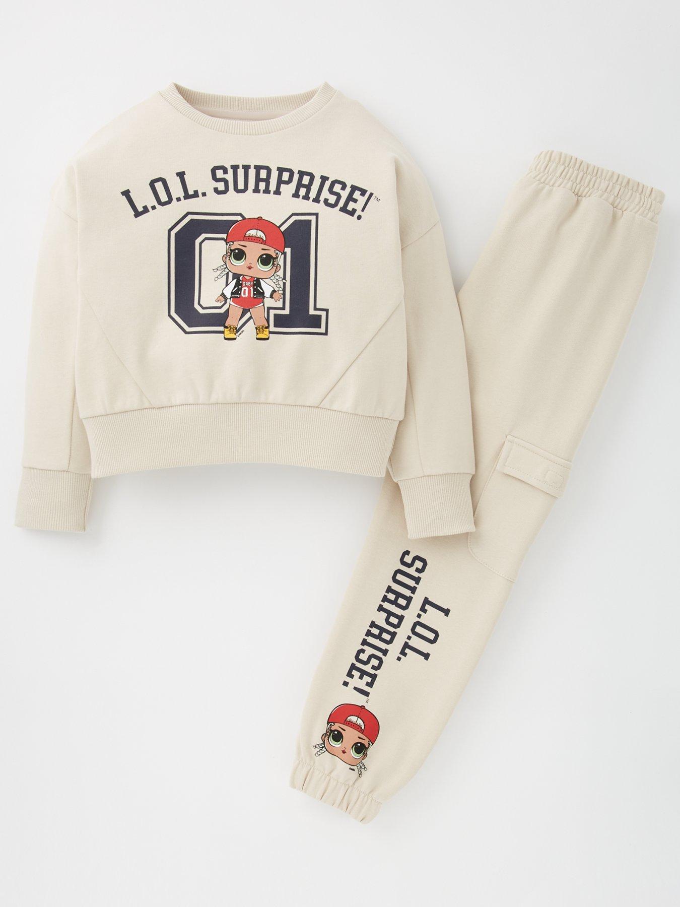 lol-surprise-lol-surprise-2-piece-varisty-sweat-and-jogger-set-beige