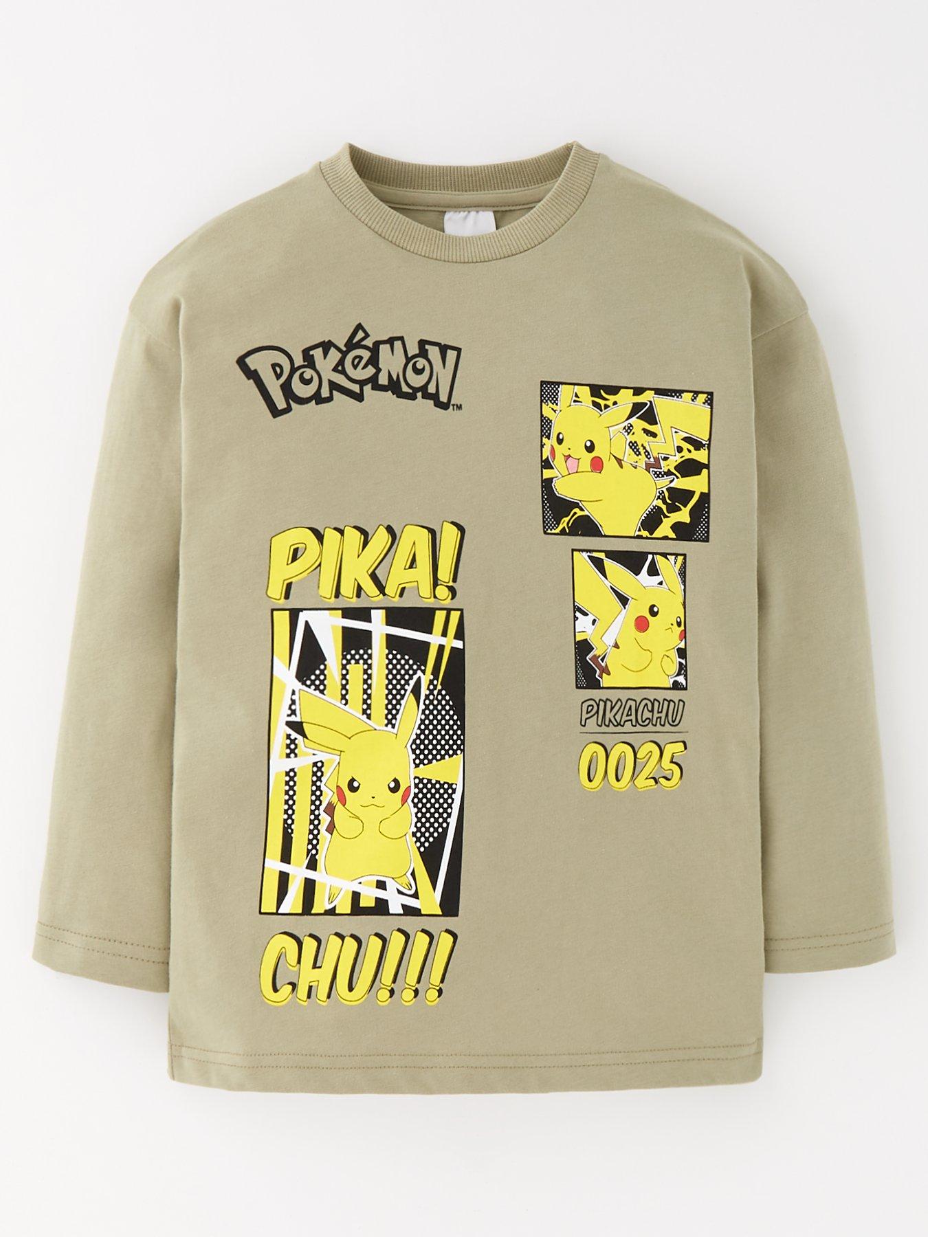 pokemon-pikachu-long-sleeve-t-shirt-khaki