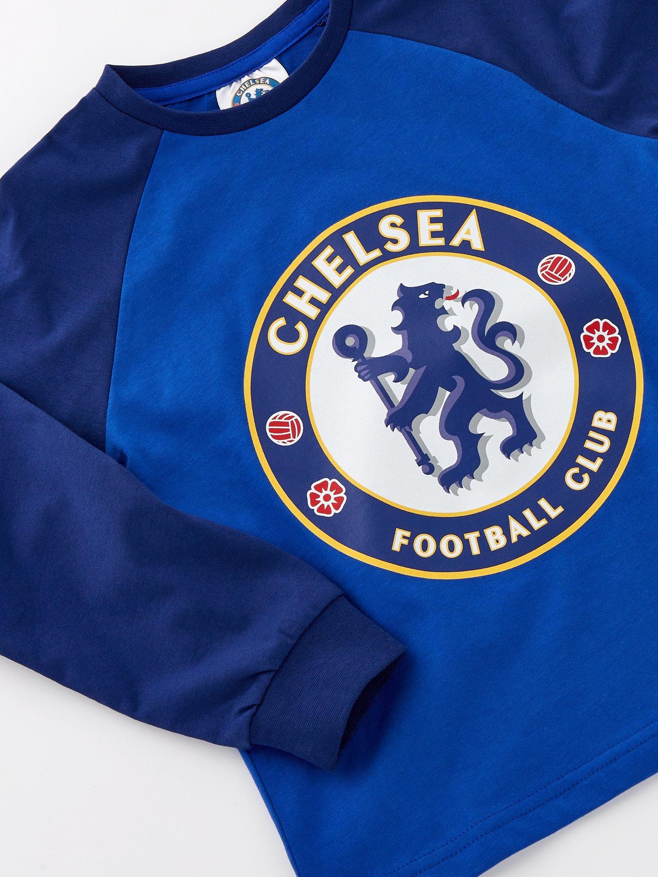 chelsea-football-raglan-long-sleeve-pyjamas-blueoutfit