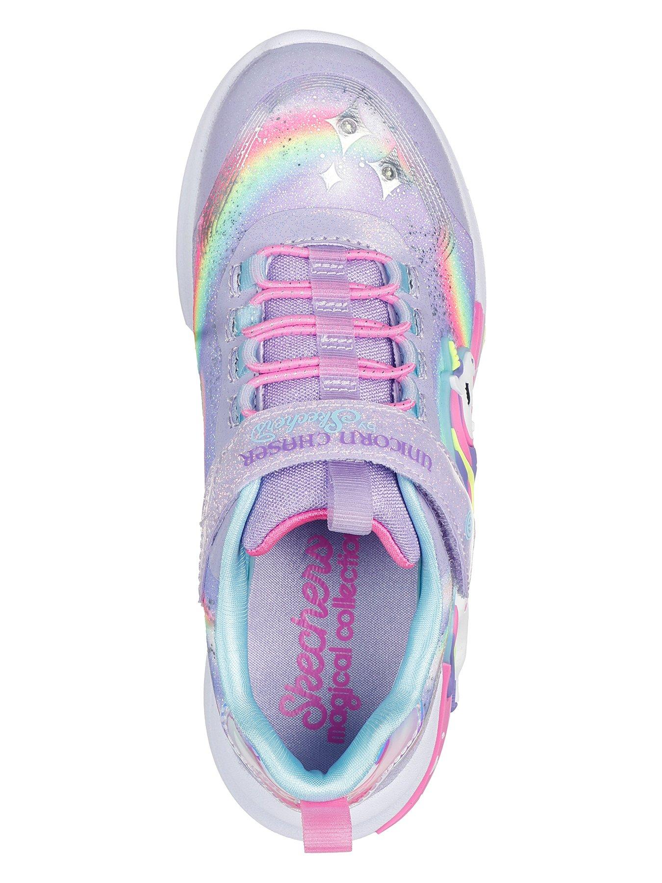 skechers-girls-unicorn-chaser-lighted-rainbow-glitter-traineroutfit