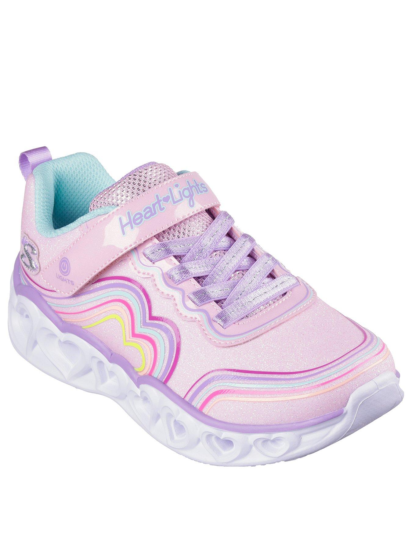 skechers-girls-heart-lights-sparkle-mesh-lighted-trainerstillFront