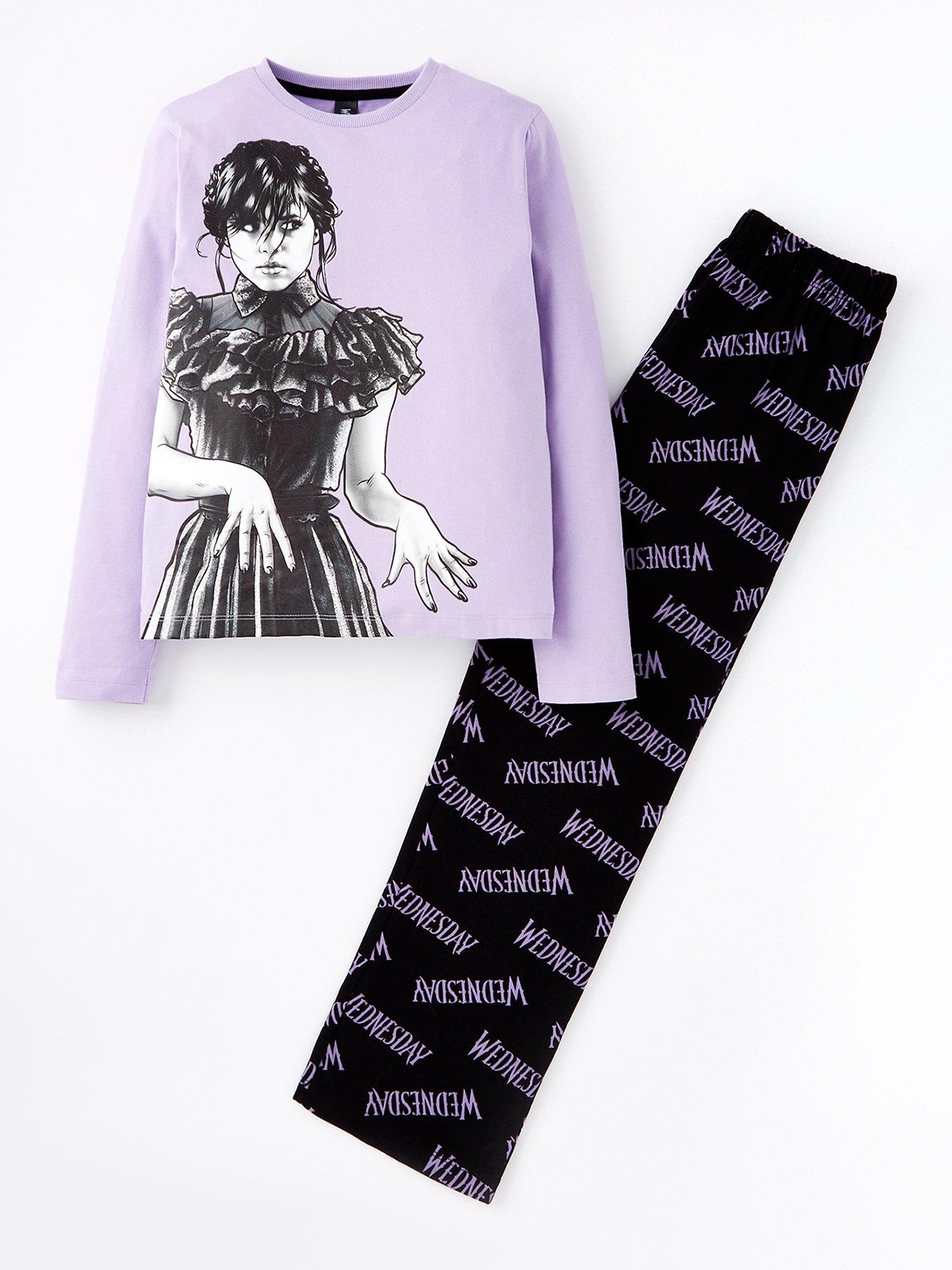 Image 1 of 4 of Wednesday Long Sleeve Pyjamas - Purple