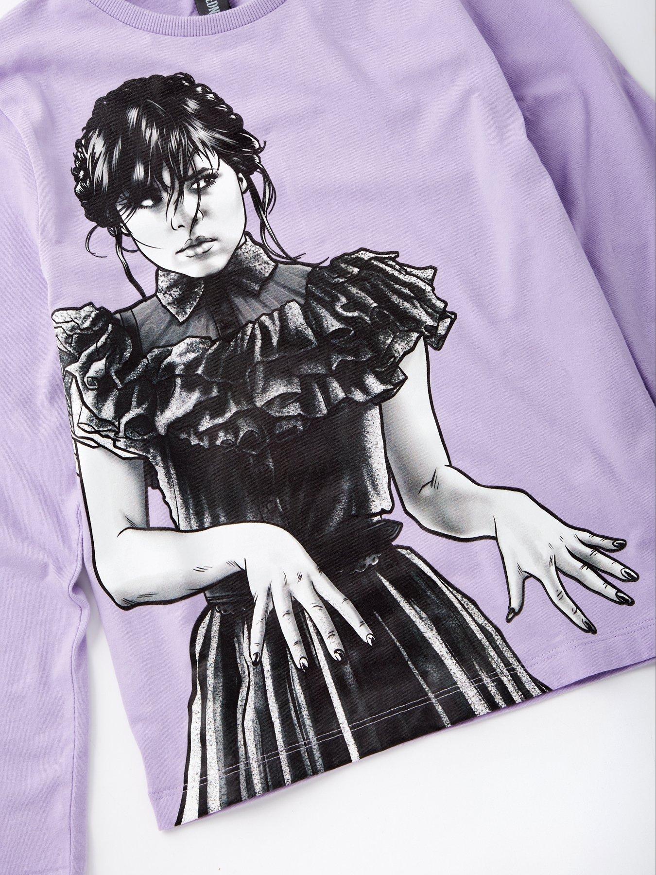 Image 3 of 4 of Wednesday Long Sleeve Pyjamas - Purple