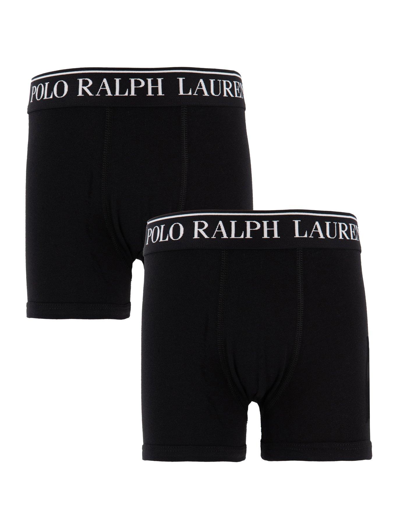 Polo Ralph Lauren Boys 2 Pack Cotton Stretch Logo Boxers - Black