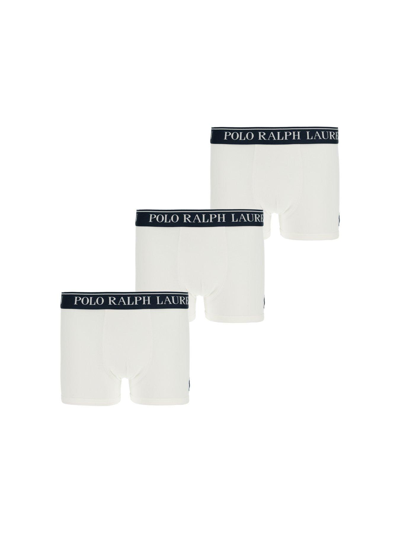 Polo Ralph Lauren Boys 3 Pack Cotton Stretch Logo Boxers - White