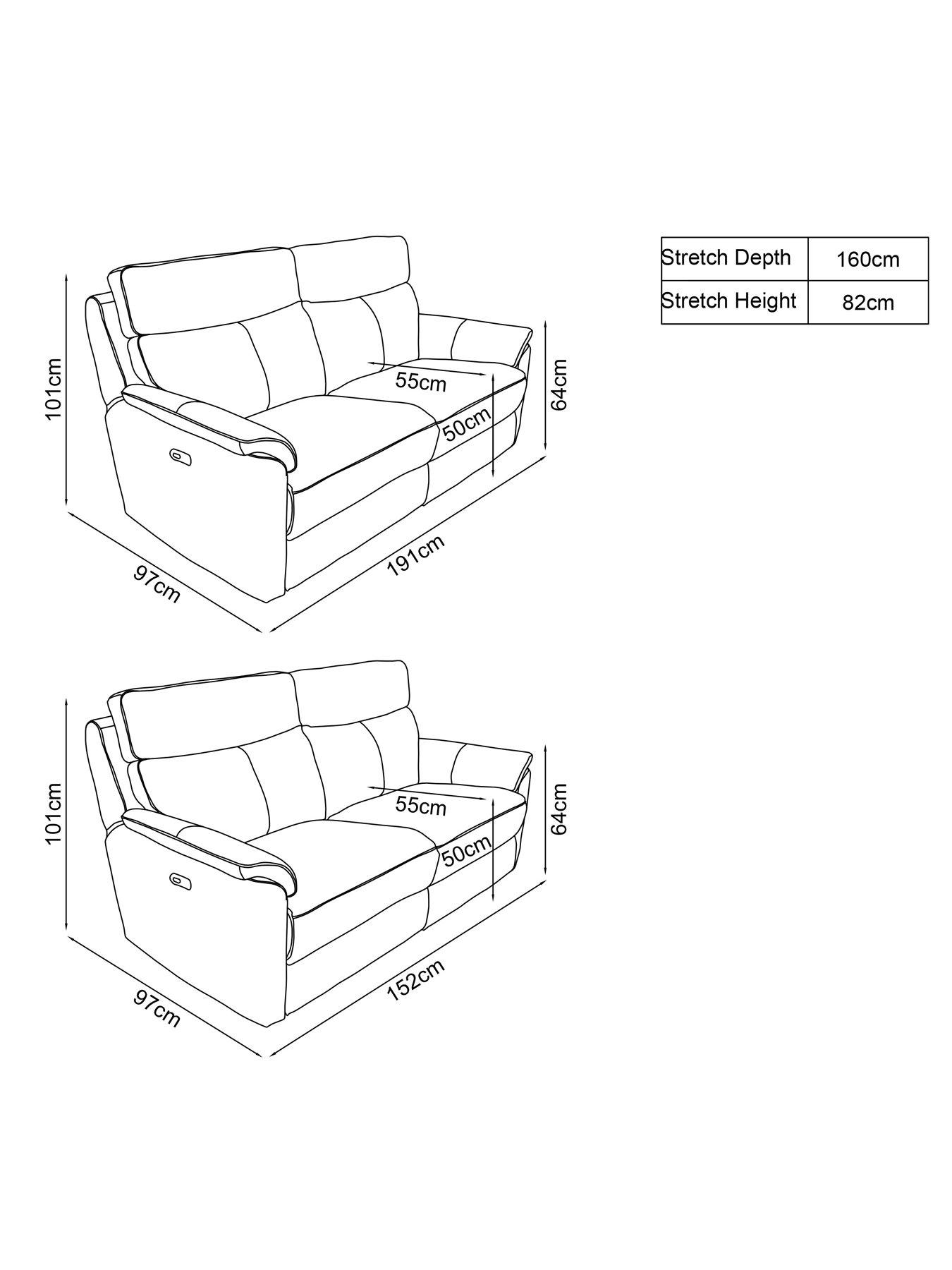 Image 5 of 5 of The Very Collection Linea 3 + 2 Seater Fabric Manual Recliner