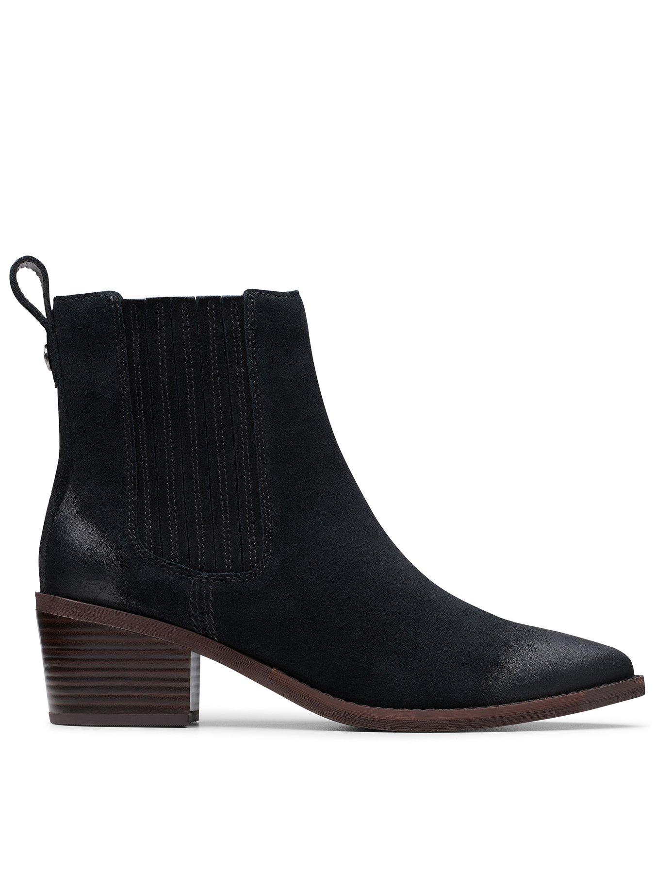 clarks-morzine-top-suede-ankle-boot-black