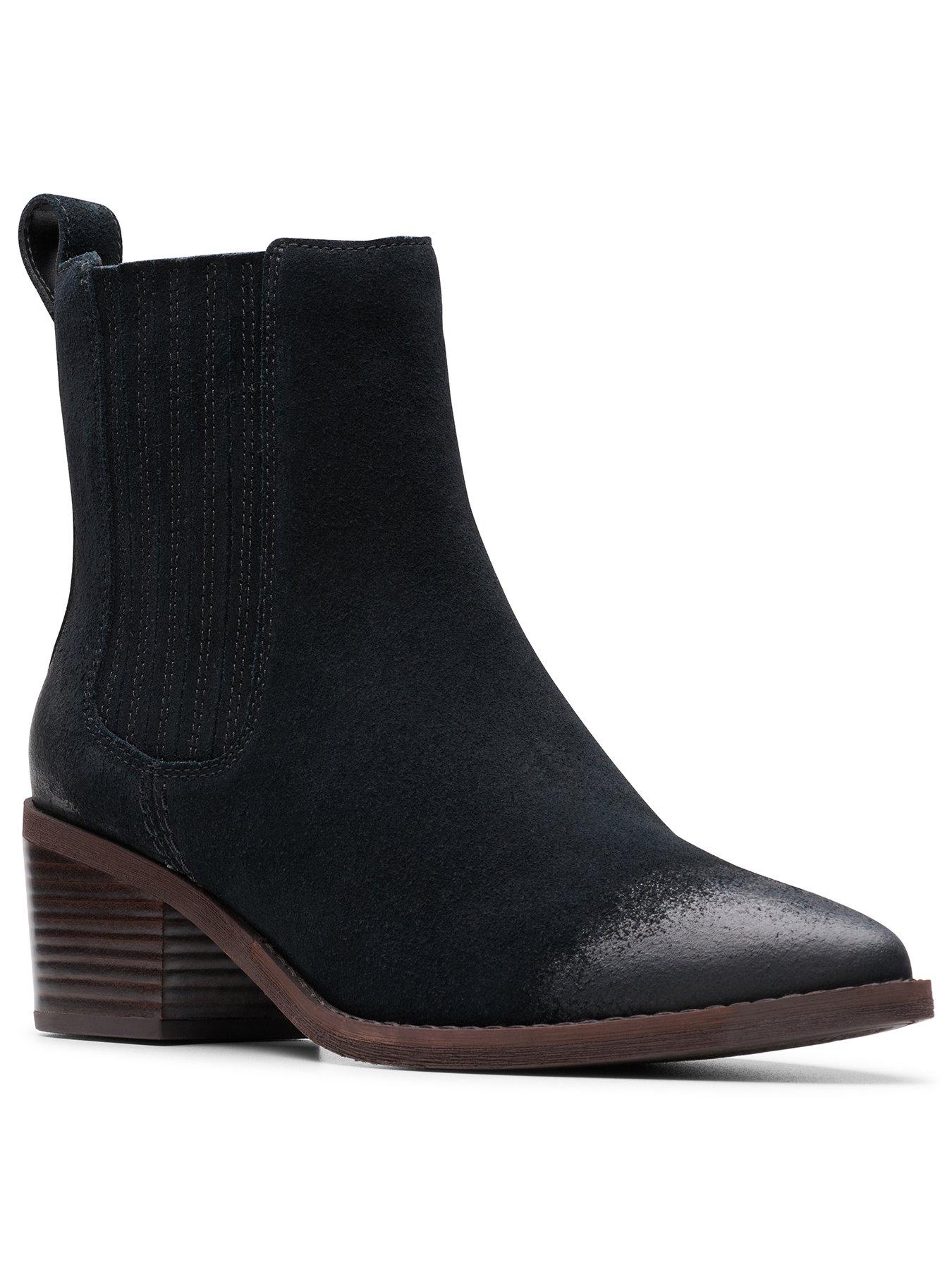 clarks-morzine-top-suede-ankle-boot-blackstillFront