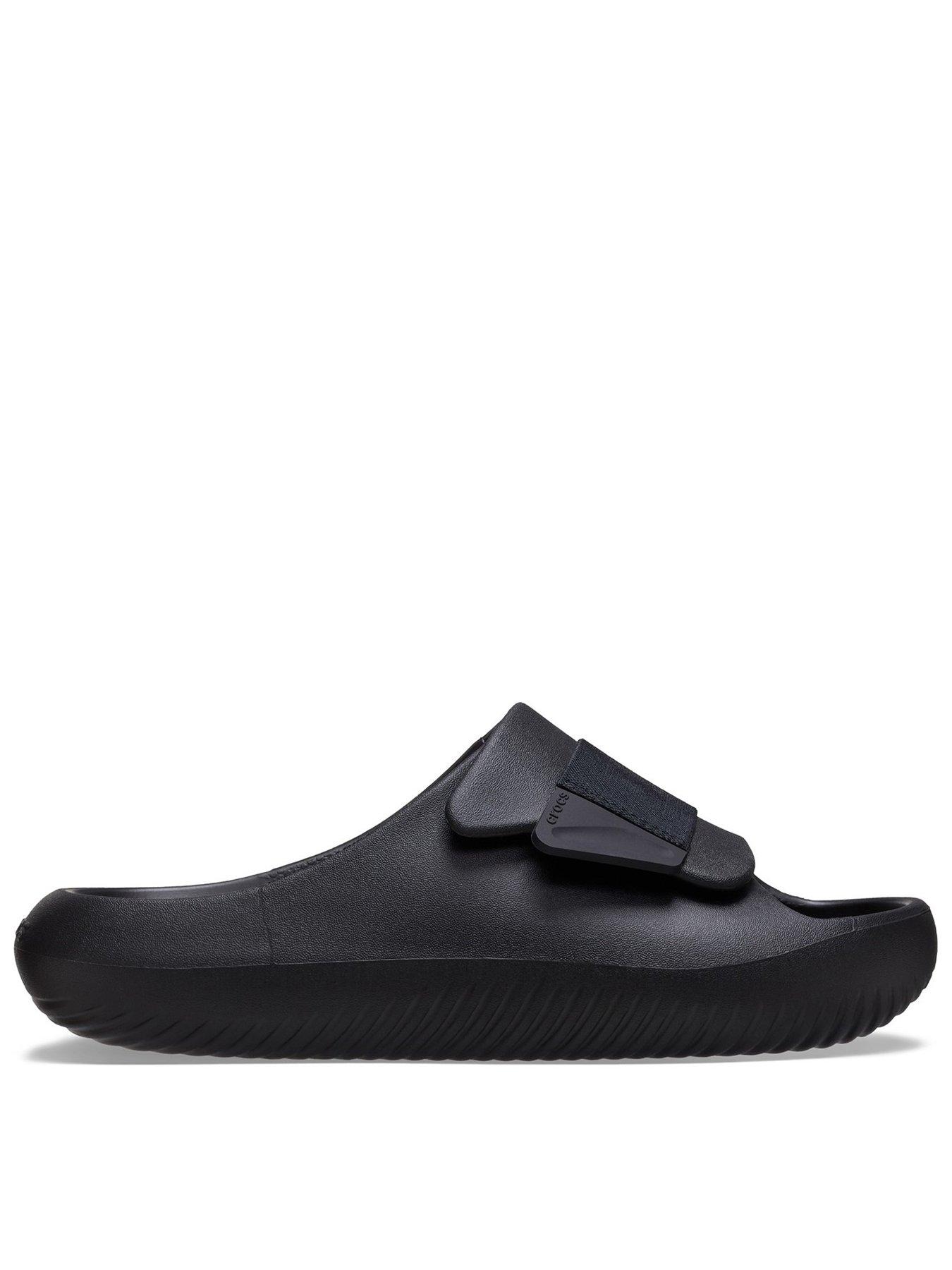 crocs-mens-mellow-luxe-recovery-slide-blackfront