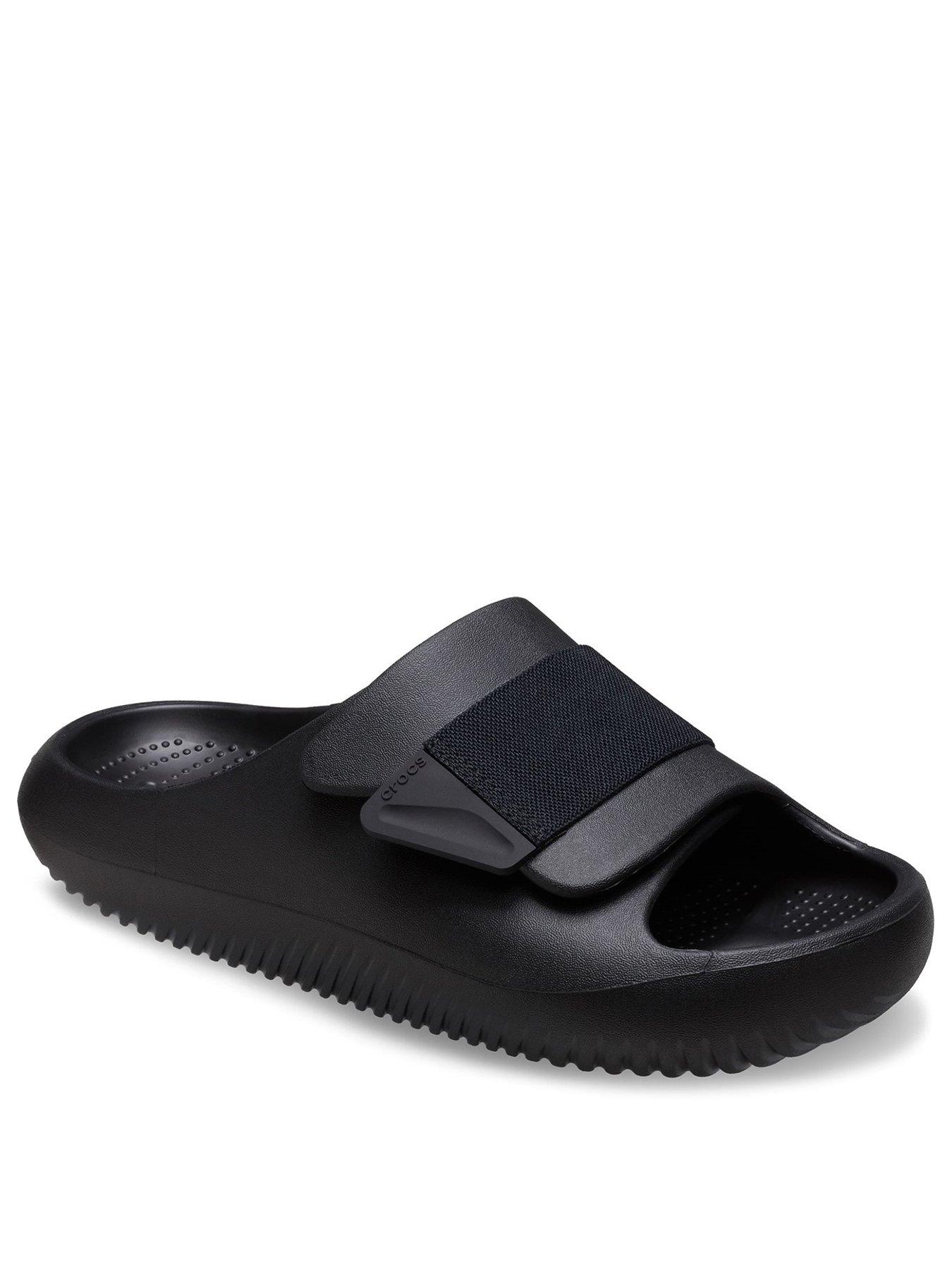 crocs-mens-mellow-luxe-recovery-slide-blackstillFront