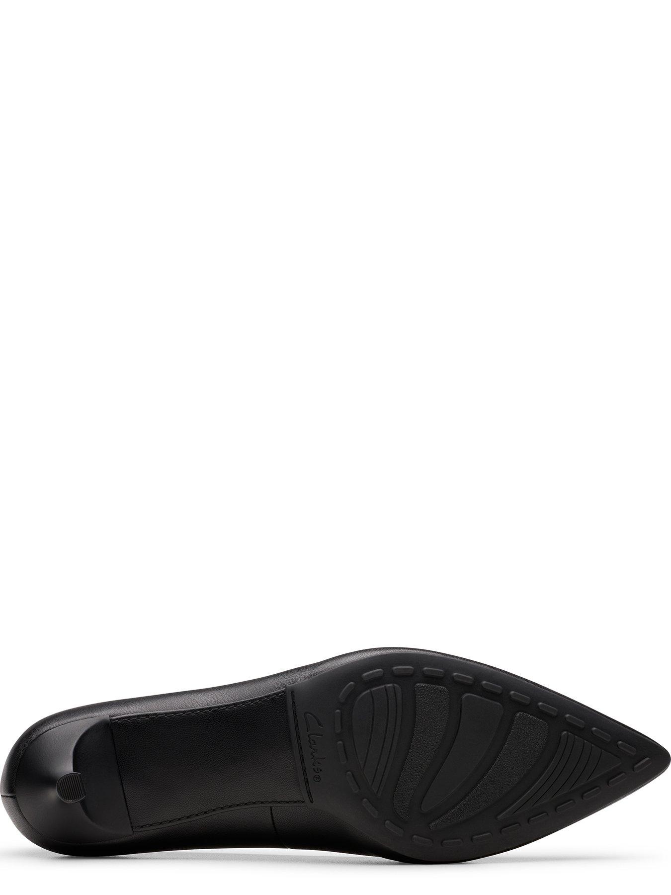 Image 5 of 7 of Clarks Adela Leather Court Heeled Shoe - Black