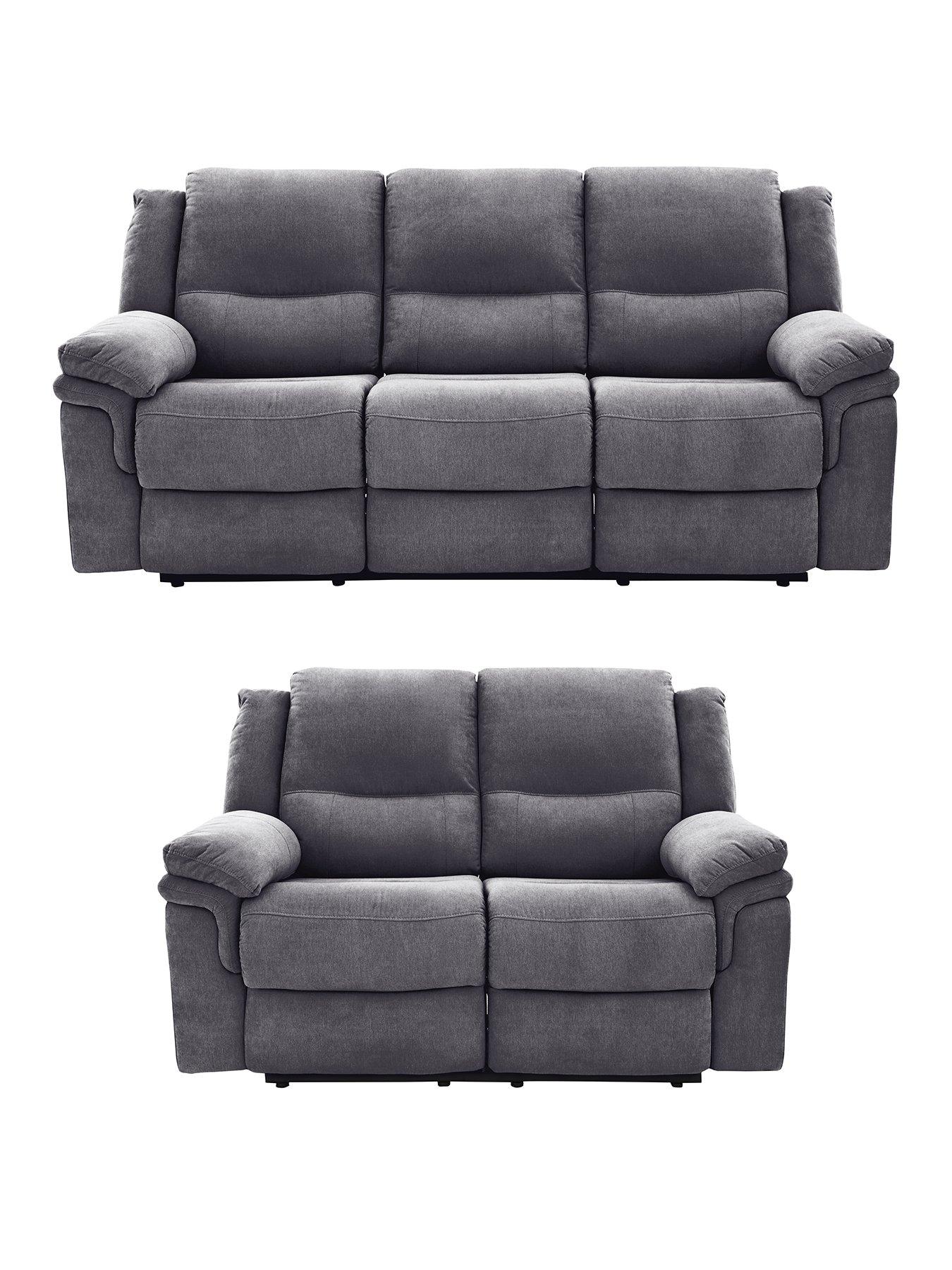 The Very Collection Albion Chenille 3 + 2 Seater High Back Manual Recliner Sofa Set (Buy  &  SAVE!) - FSC® Certified