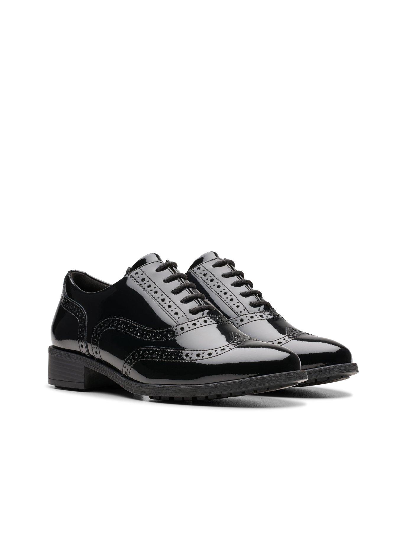 Image 6 of 6 of Clarks Havisham Oak Patent Wide Fit Brogue - Black