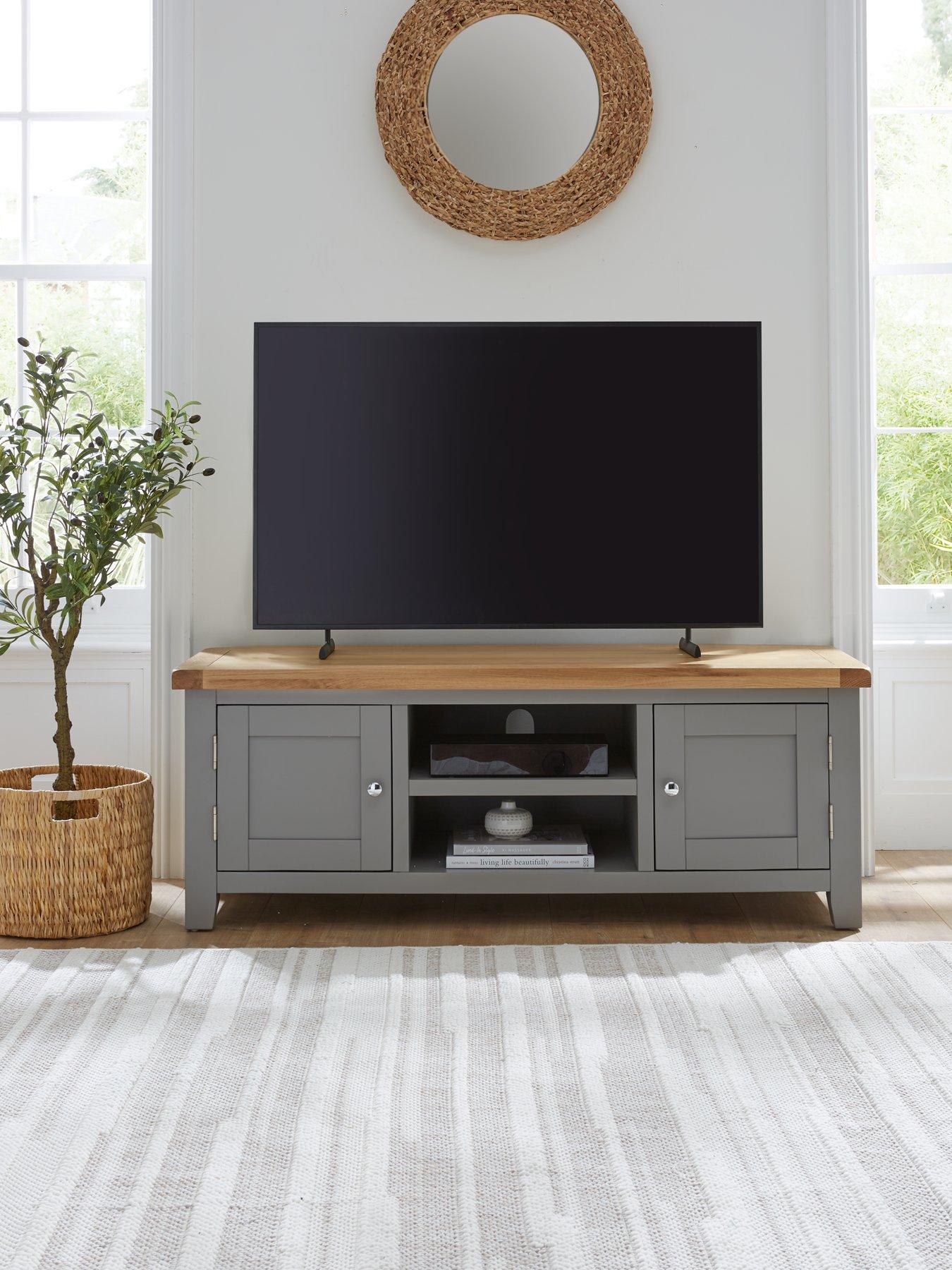 very-home-hamilton-ready-assembled-2-door-tv-unit-dark-greyoak-fits-up-to-50-inch-tvfront