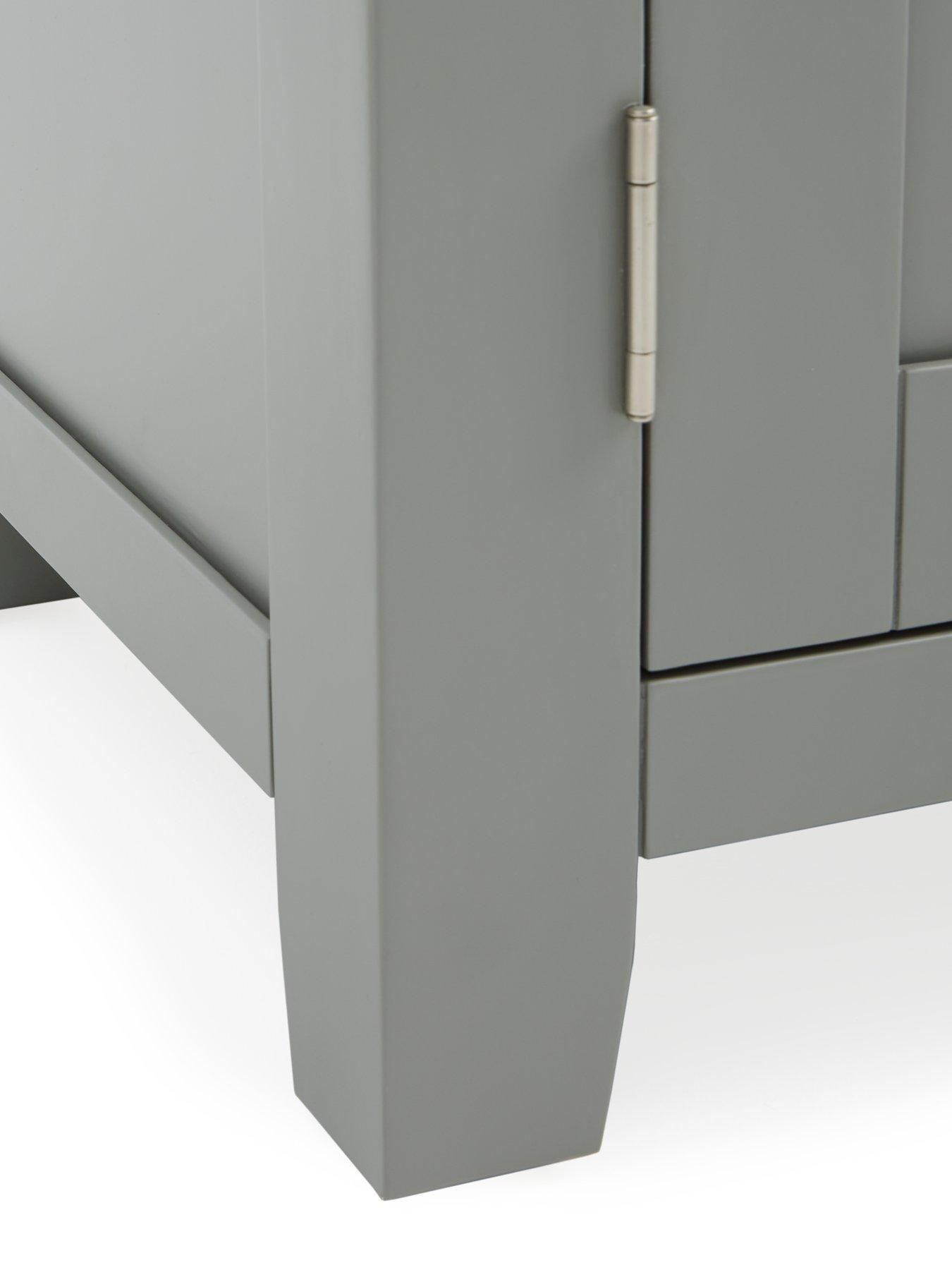 Image 7 of 7 of The Very Collection Hamilton Ready Assembled 3 Door, 3 Drawer Sideboard - Dark&nbsp;Grey/Oak - contains Solid Wood