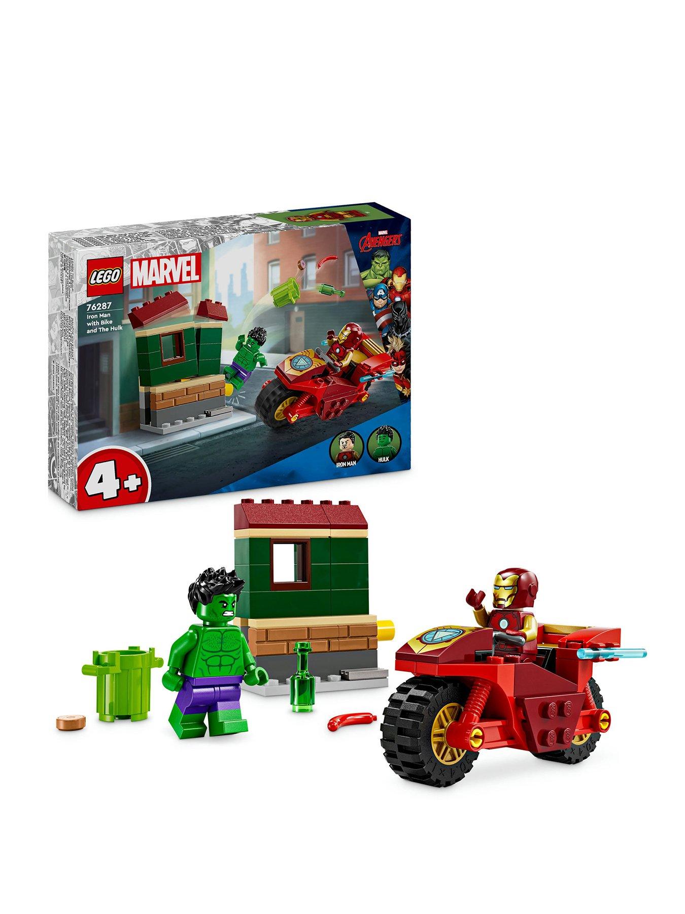 Image 1 of 7 of LEGO Marvel Iron Man with Bike and The Hulk 76287