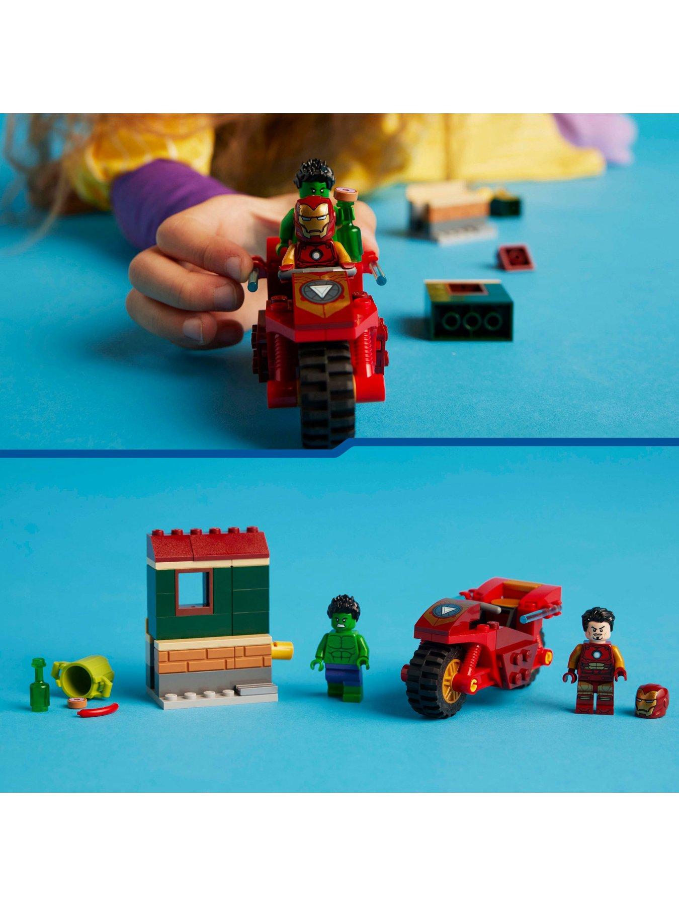Image 5 of 7 of LEGO Marvel Iron Man with Bike and The Hulk 76287