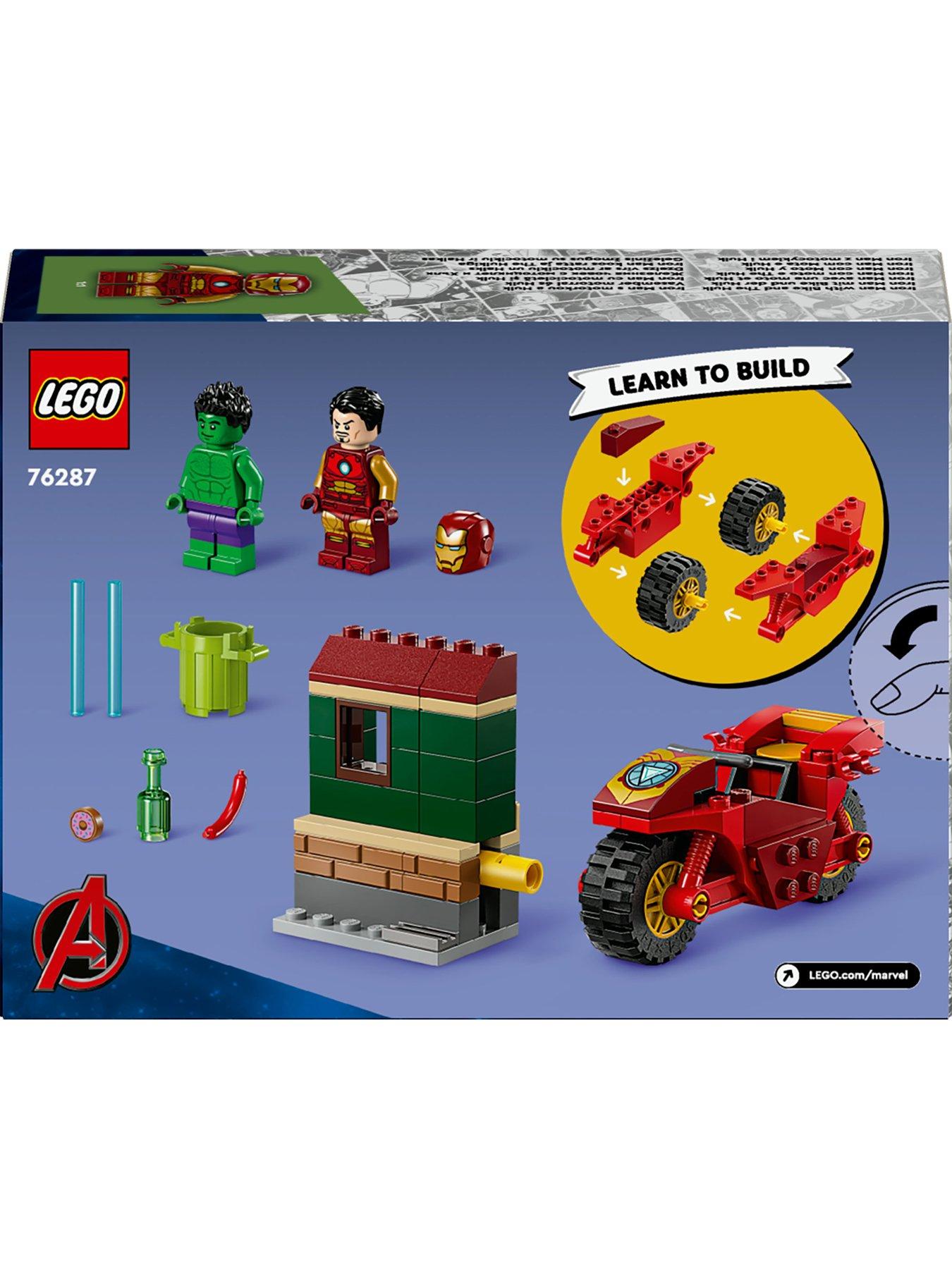 Image 7 of 7 of LEGO Marvel Iron Man with Bike and The Hulk 76287