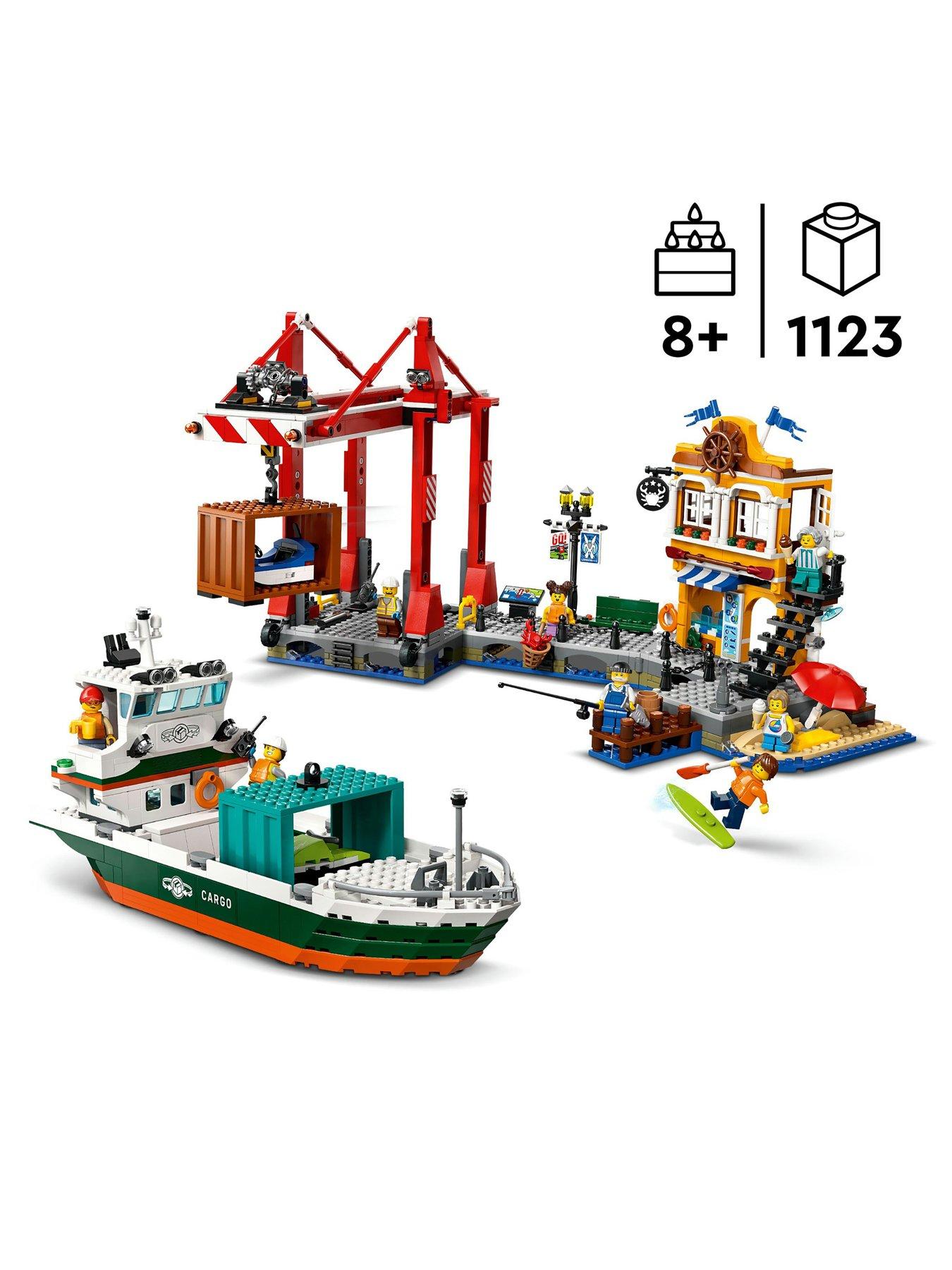 Image 2 of 7 of LEGO City Seaside Harbour with Cargo Ship Toy 60422