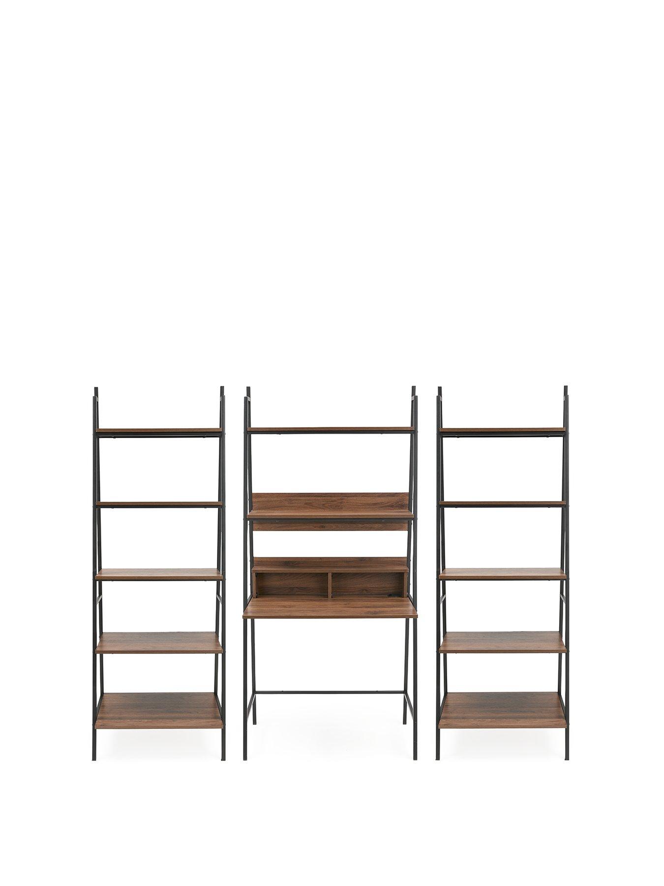 very-home-otis-3-piece-furniture-set-pair-of-5nbsptier-ladder-shelf-units-desknbsp--fsc-certifiedstillFront