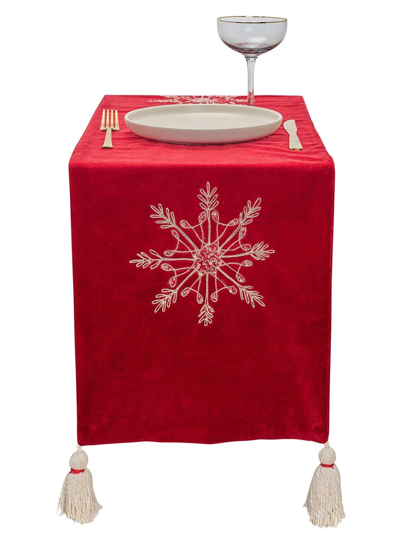 very-home-red-christmas-table-runner-with-snowflake-embroidery