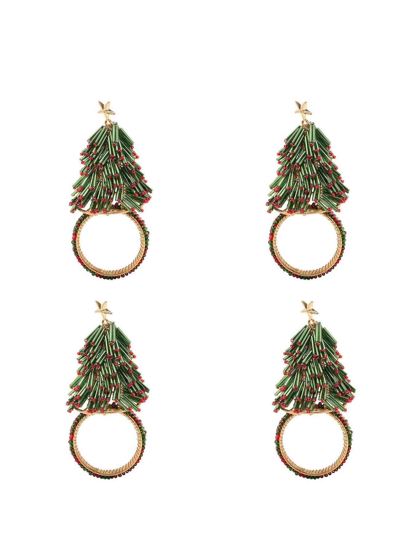 very-home-nbspset-of-4-christmas-tree-beaded-napkin-rings