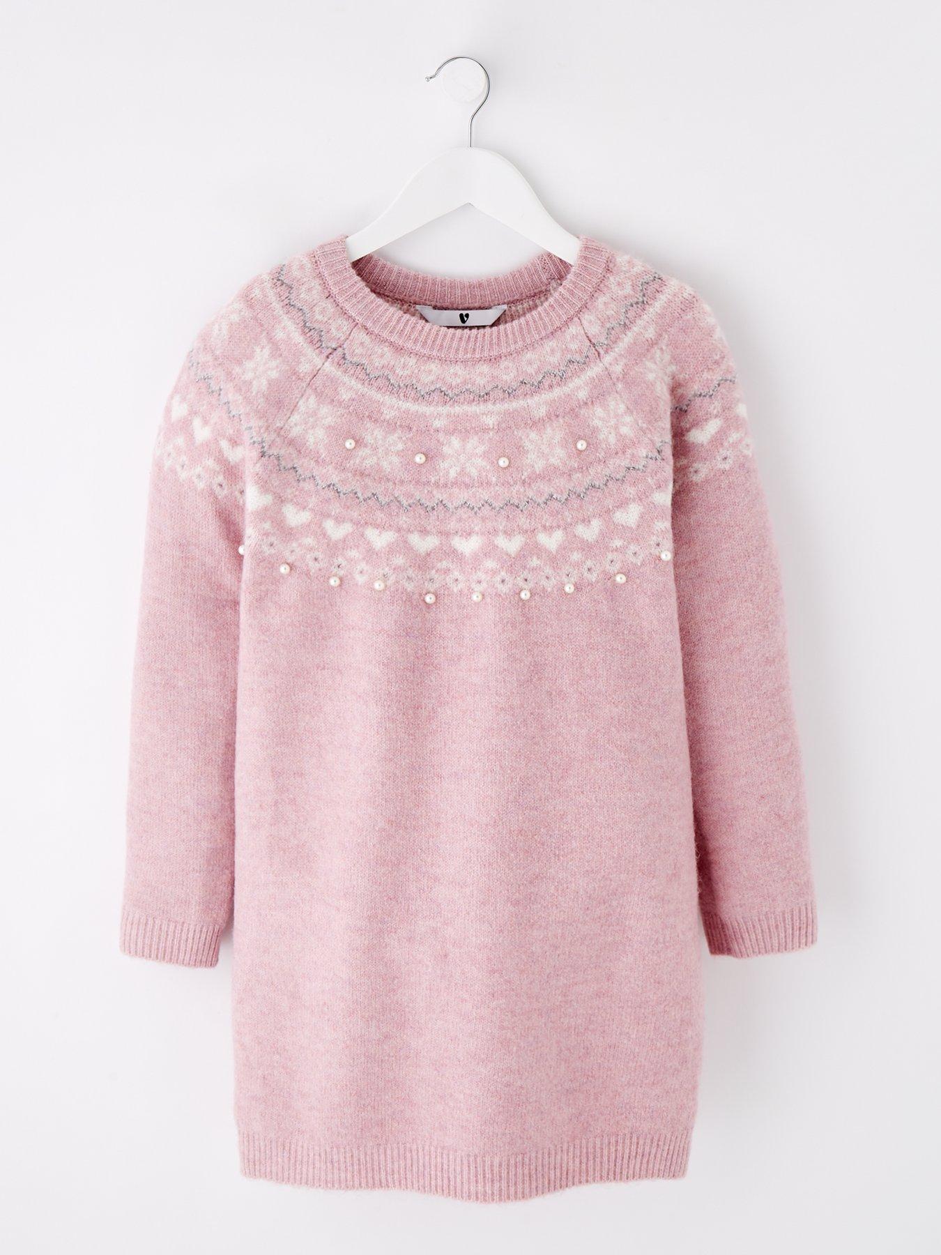 v-by-very-girls-fairisle-knitted-dress