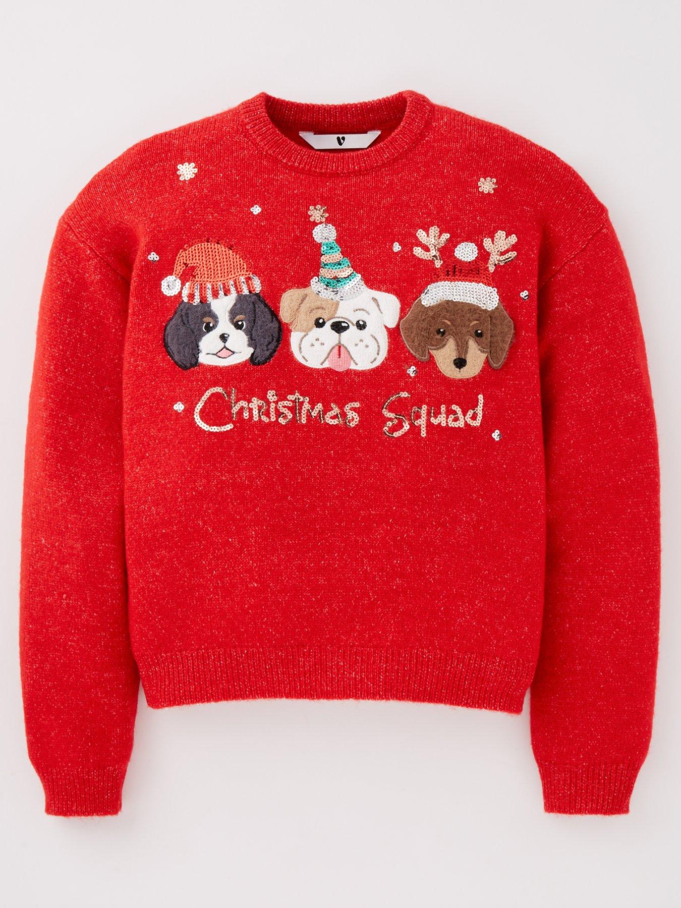 v-by-very-girls-christmas-dogs-knitted-jumper-red