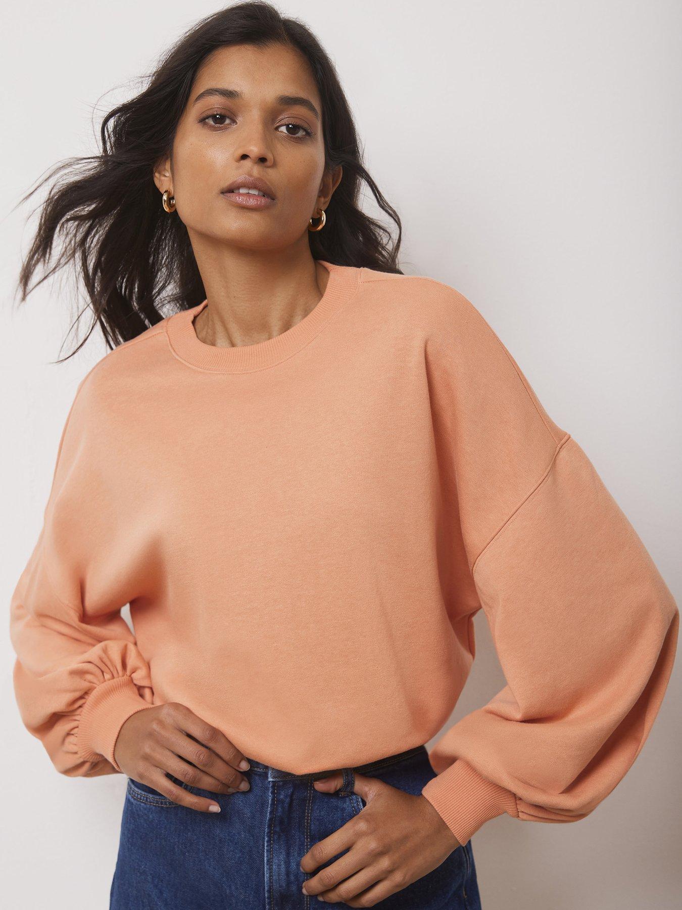 mint-velvet-orange-blouson-cotton-sweatshirtfront