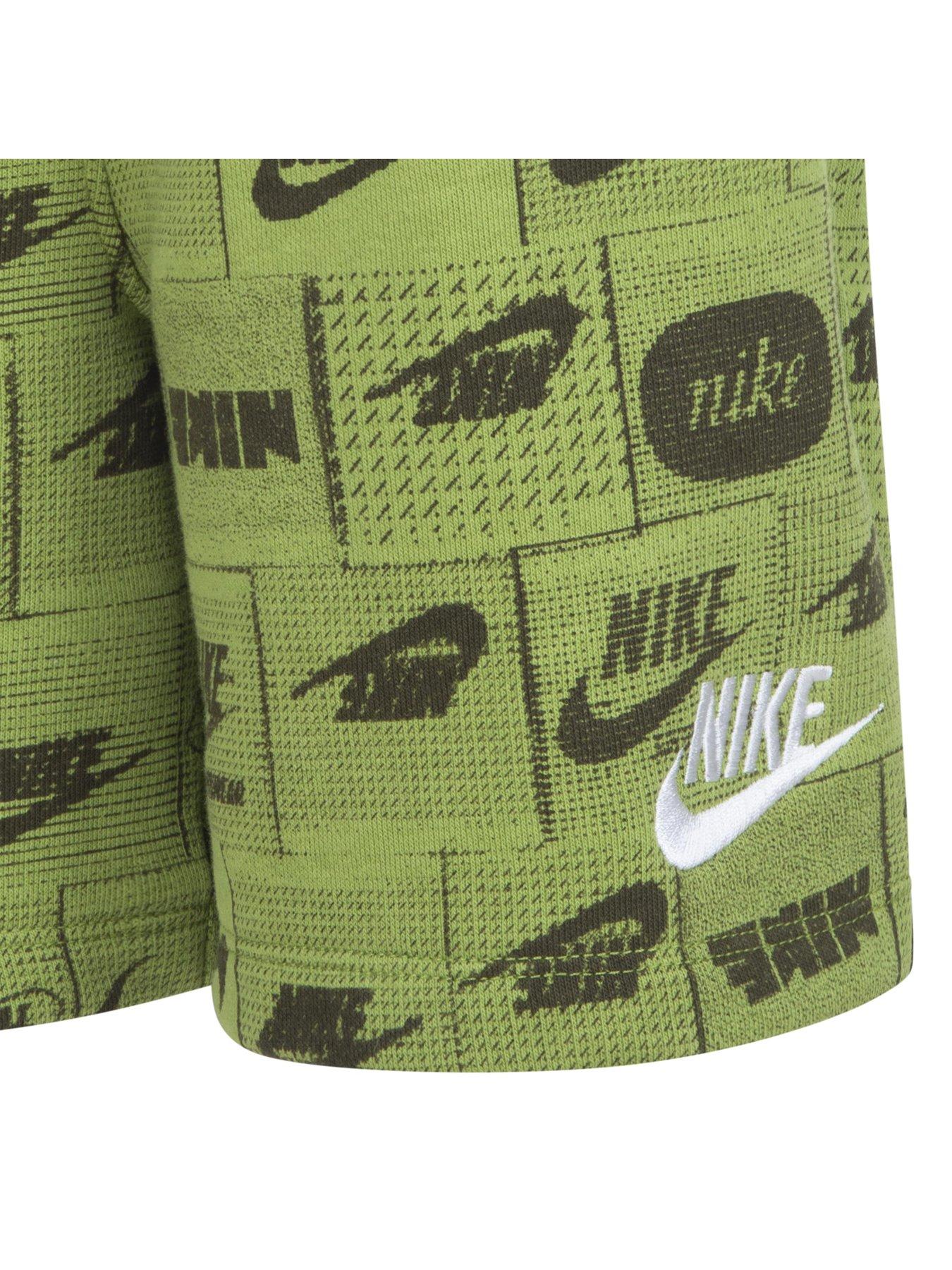 nike-kids-boys-club-all-over-print-shorts-greendetail