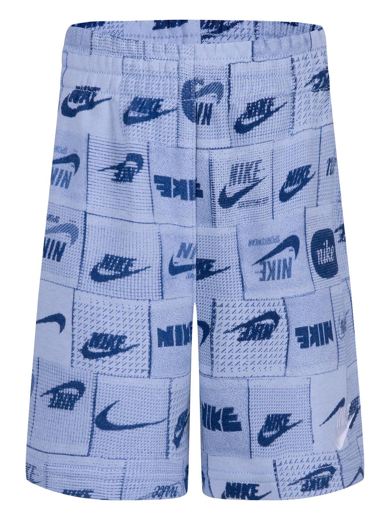 Kids Boys Club All Over Print Shorts Blue