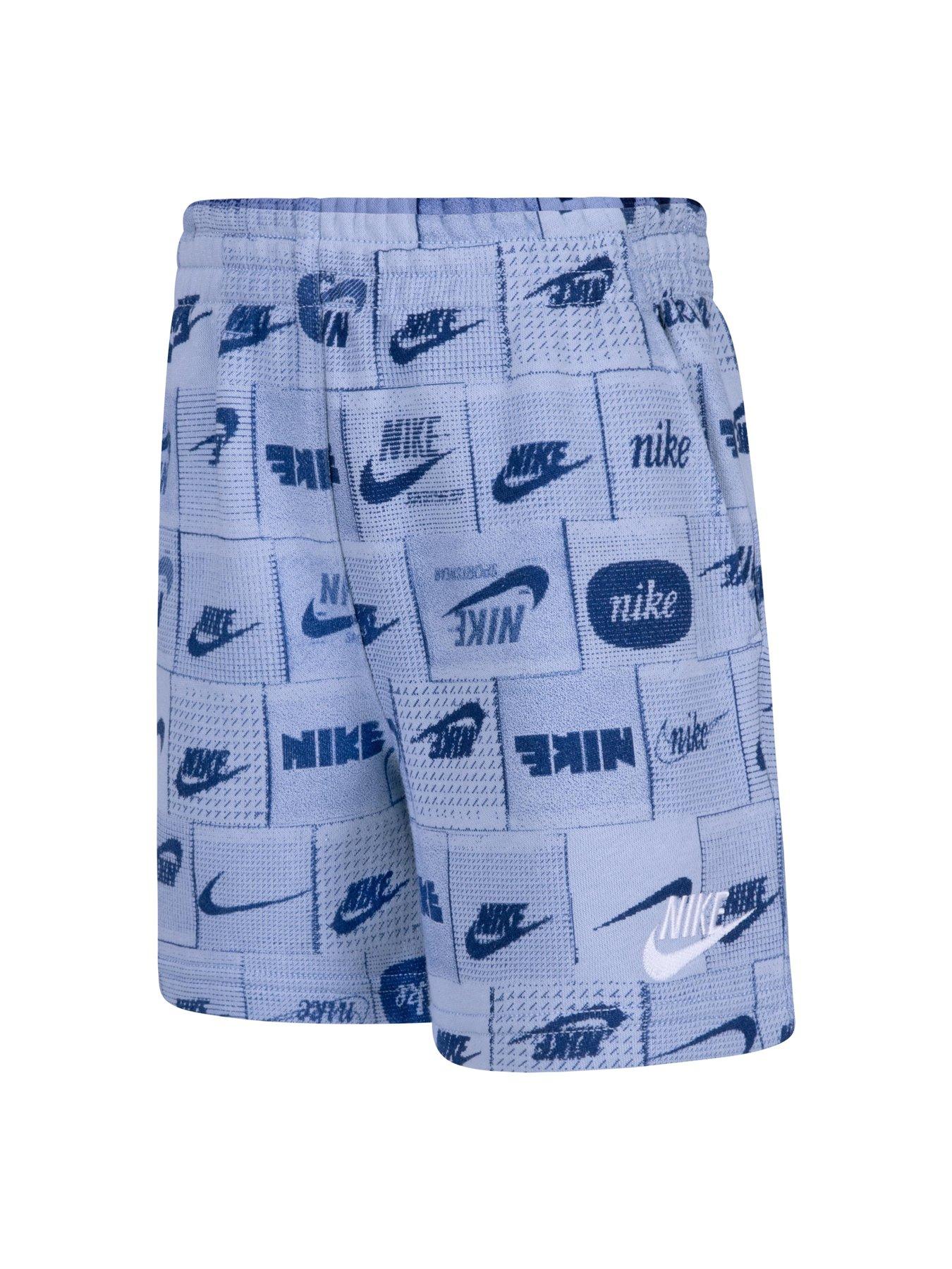 Kids Boys Club All Over Print Shorts Blue