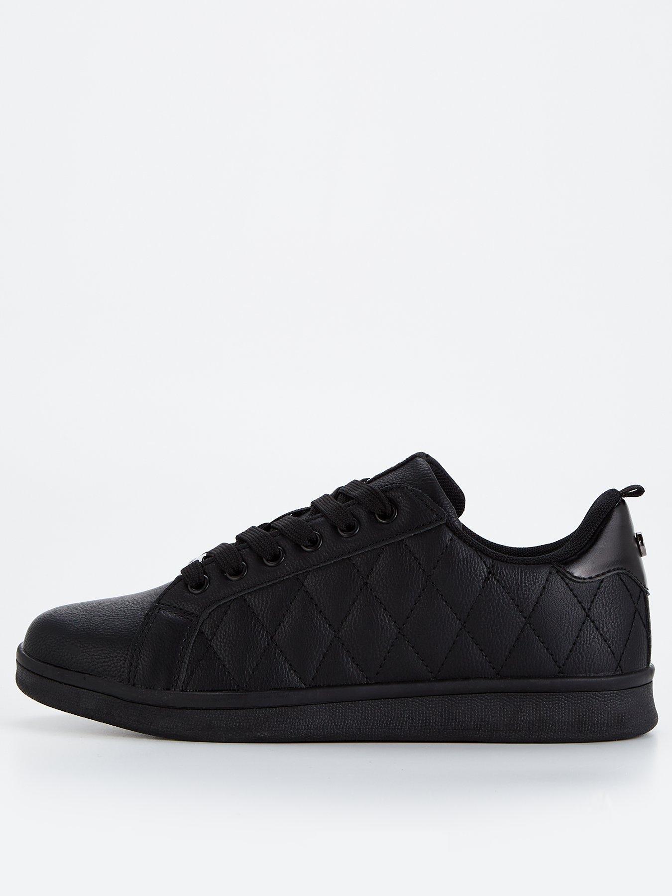 elle-sport-quilted-cup-sole-trainer-black